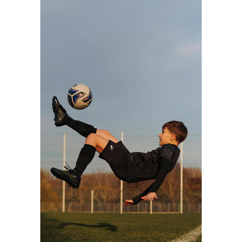 Ghete de fotbal cu șireturi 160 MG negru copii