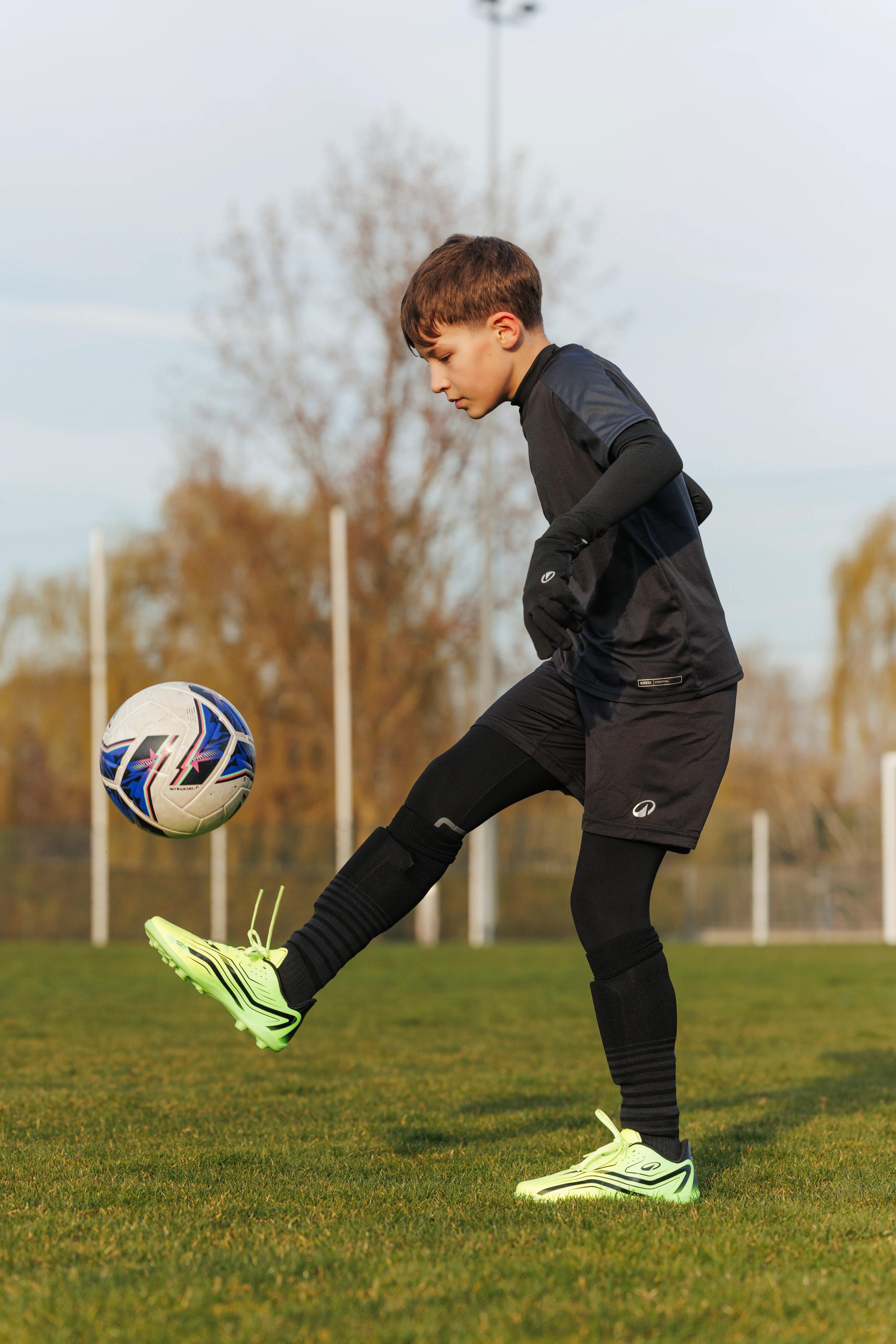 Kids' Football Thermal Tights Keepconfort 100 - Black -  3