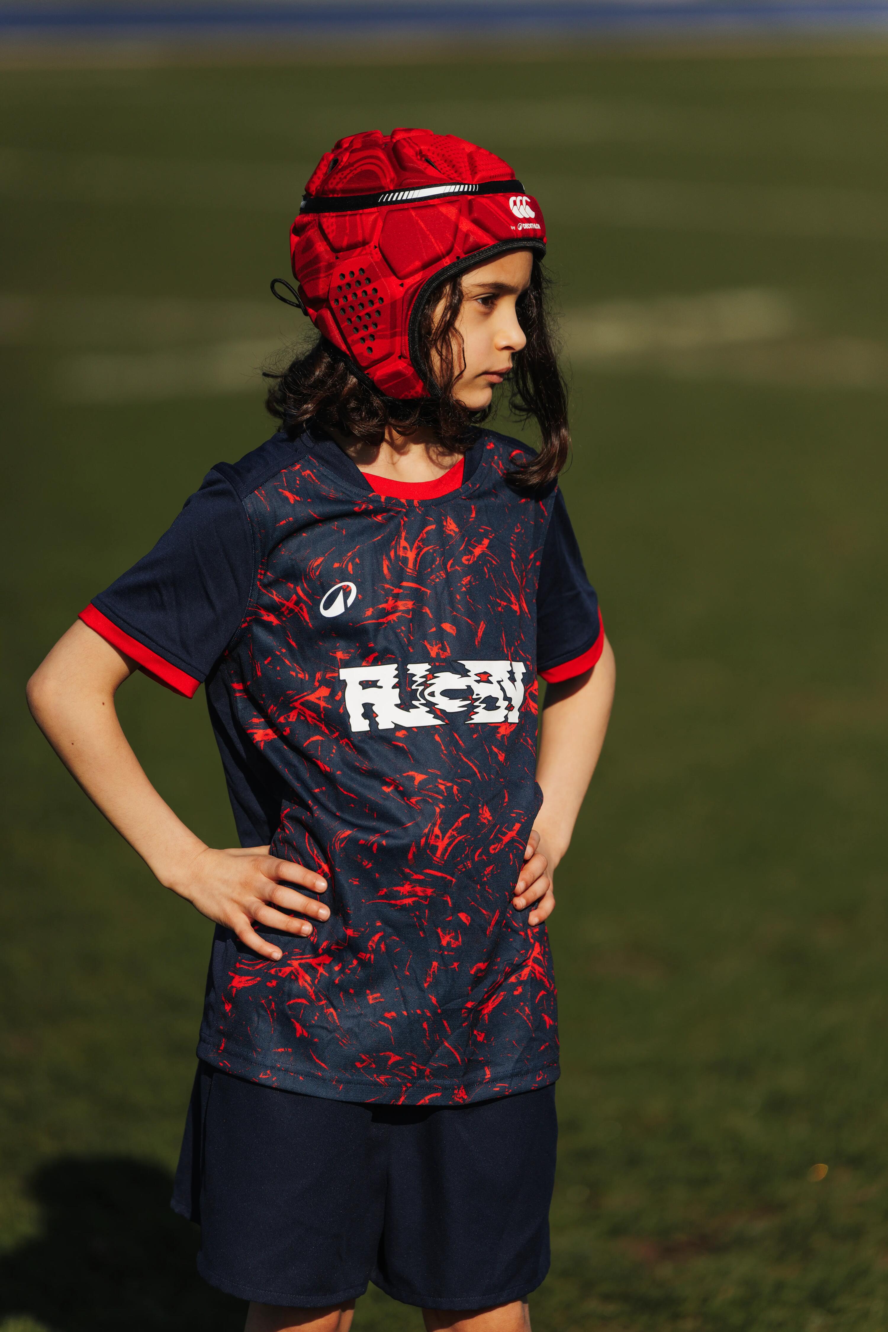 Casco de rugby R500 Niños y Adultos Decathlon | Canterbury rojo 11/11
