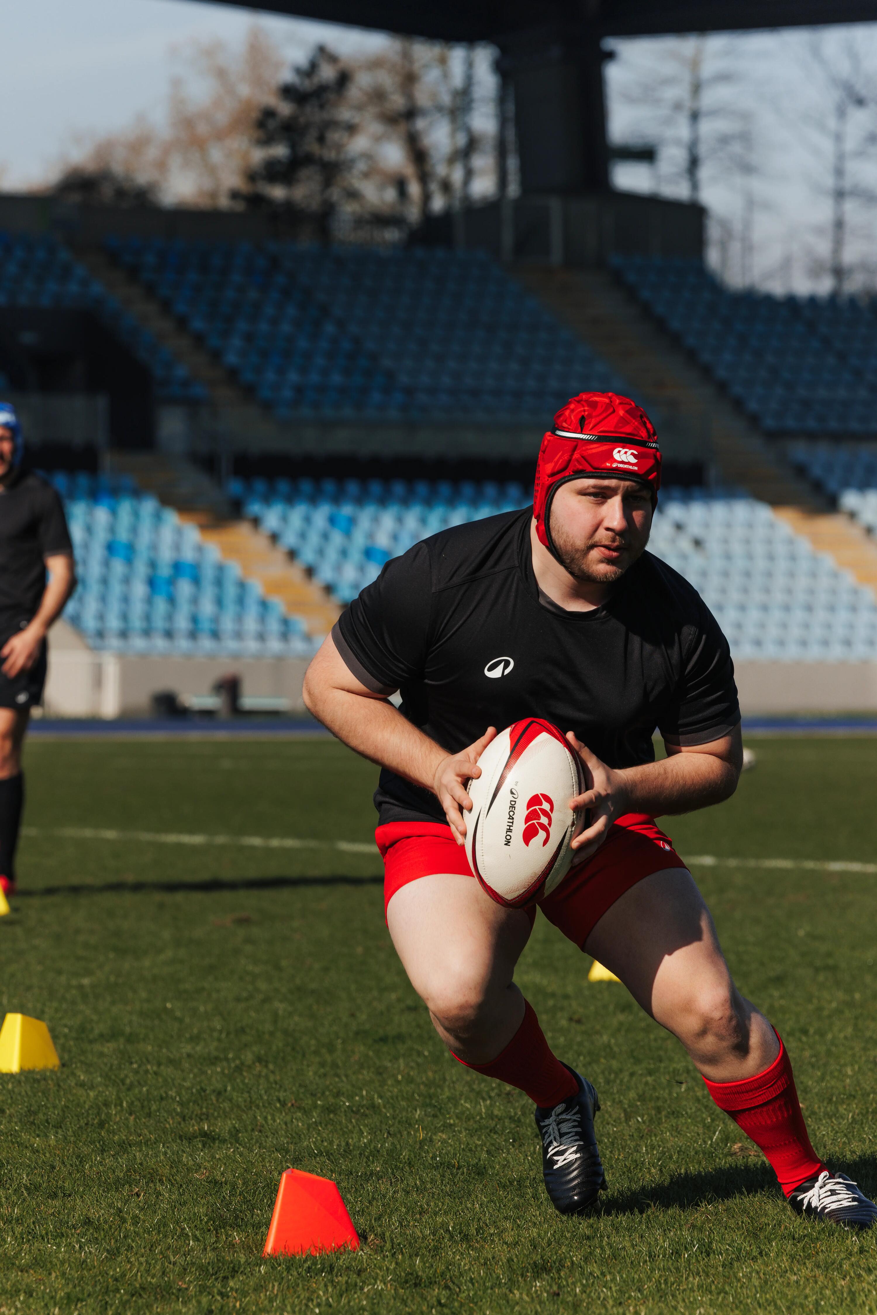Casco de rugby R500 Niños y Adultos Decathlon | Canterbury rojo 10/11