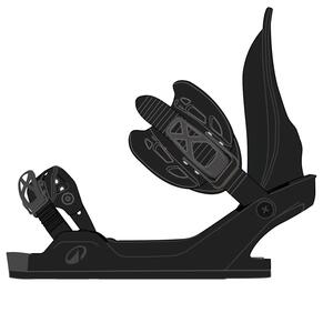 Fijaciones de snowboard all mountain adulto - SNB 100 negro