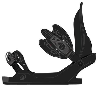 Attacchi snowboard all mountain & freestyle SNB 100 neri