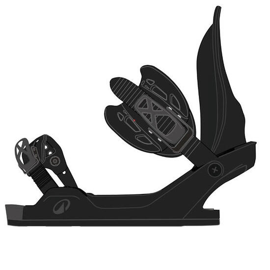 Attacchi snowboard all mountain & freestyle SNB 100 neri