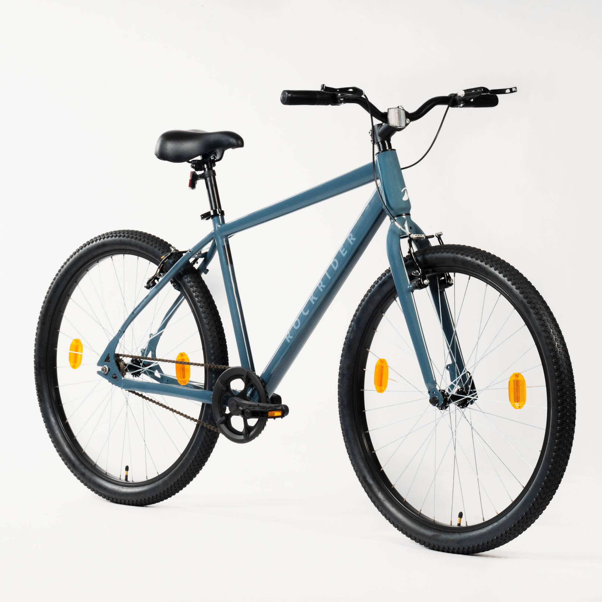 A durable, single-speed, bicycle built to comfortably navigate on rugged roads. -  2
