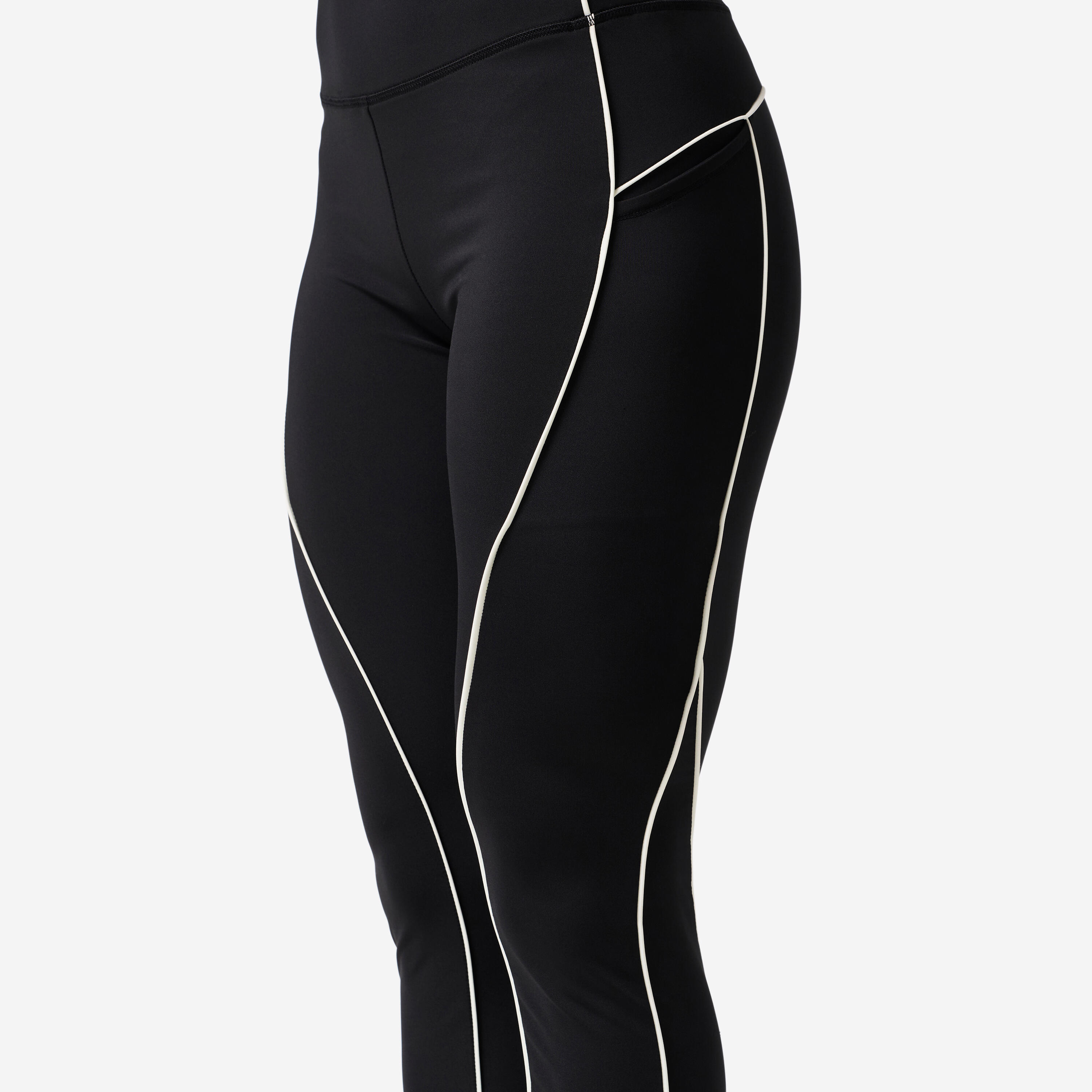 Dameslegging met hoge taille zwart wit 4/7