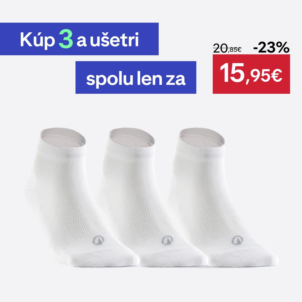Športové polovysoké ponožky RS160 biele 3 páry