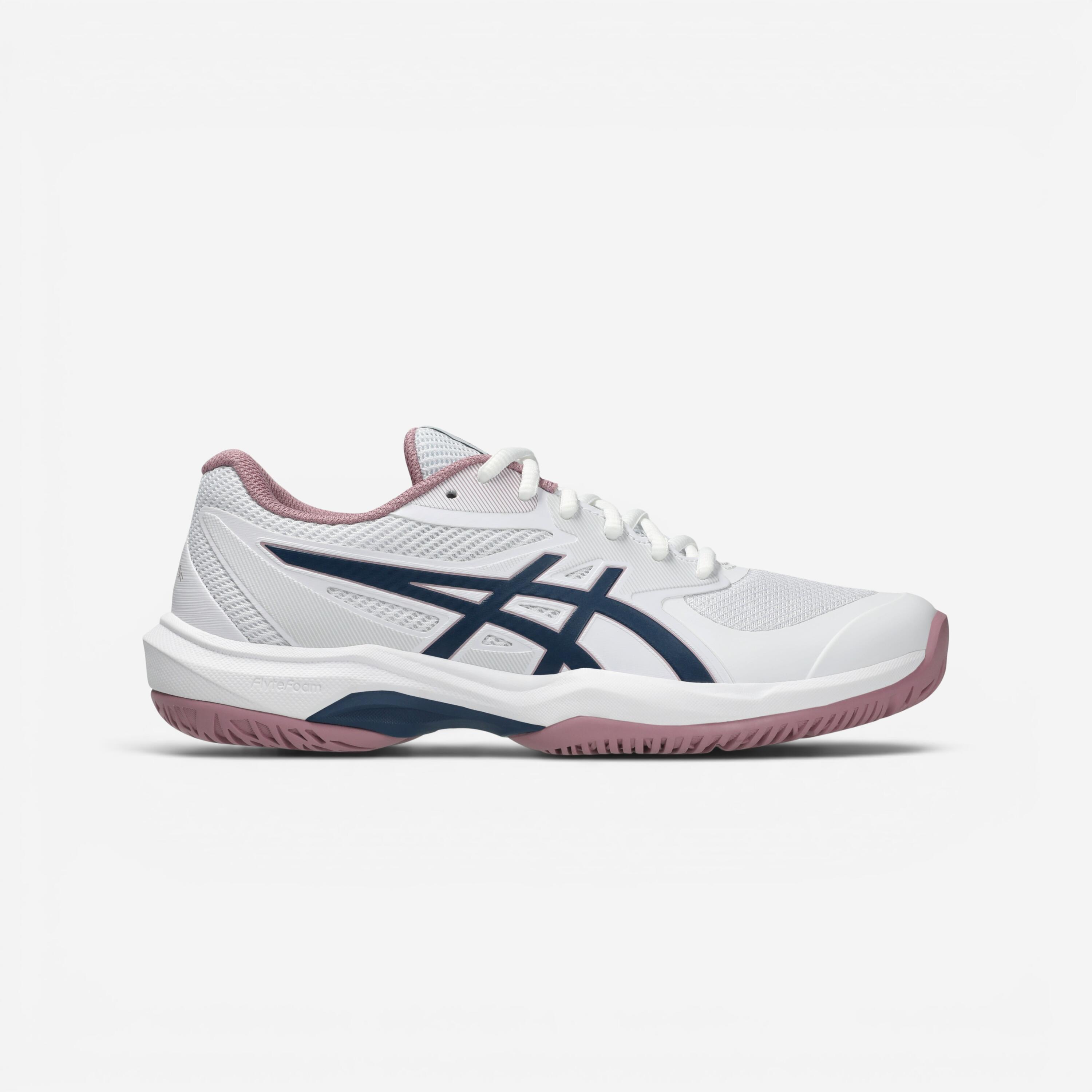 Women's Multicourt Tennis Shoes - Asics Game FF White Purple 8/8