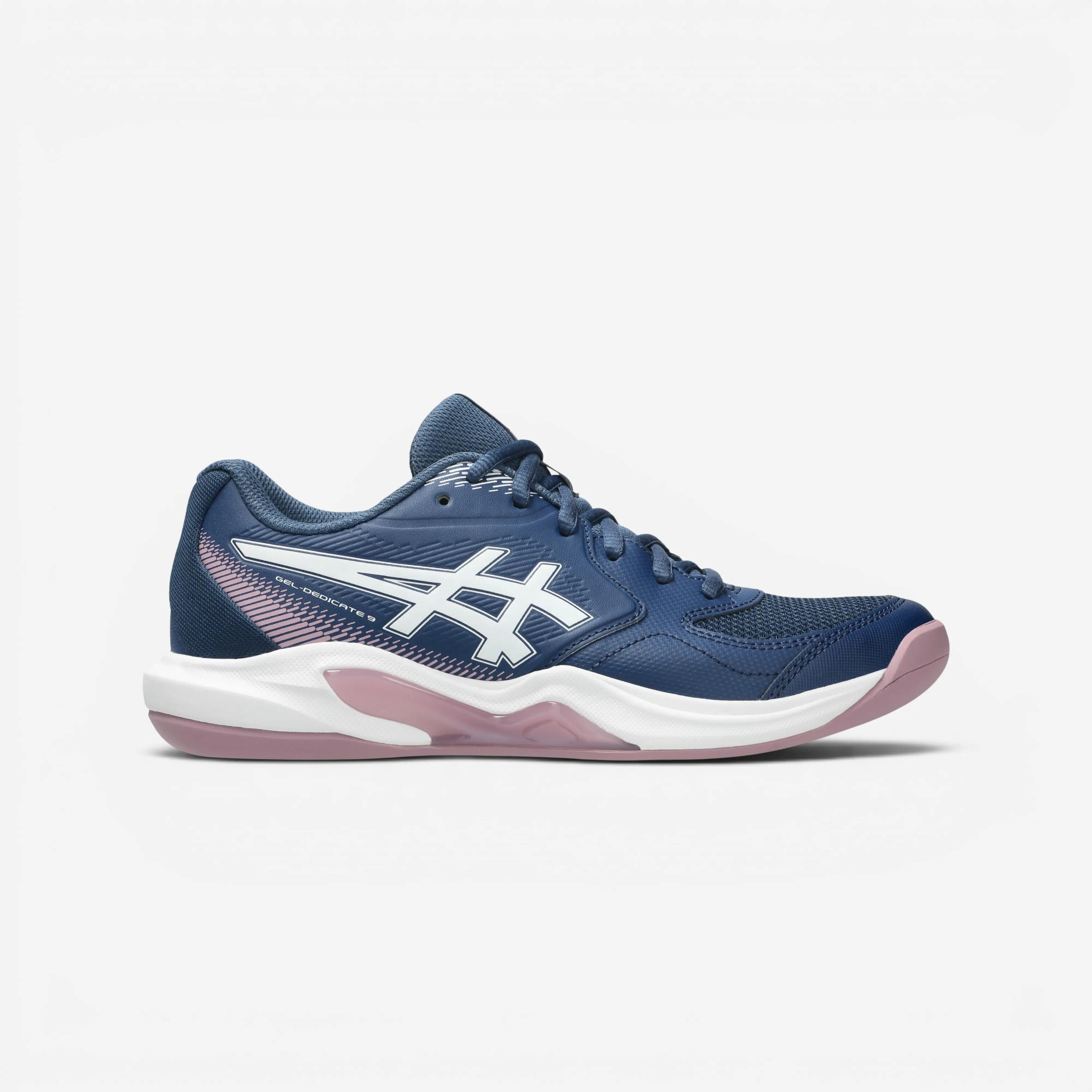 Sabatilles de tennis moqueta dona, Asics Gel Dedicate 9 blau 2/8