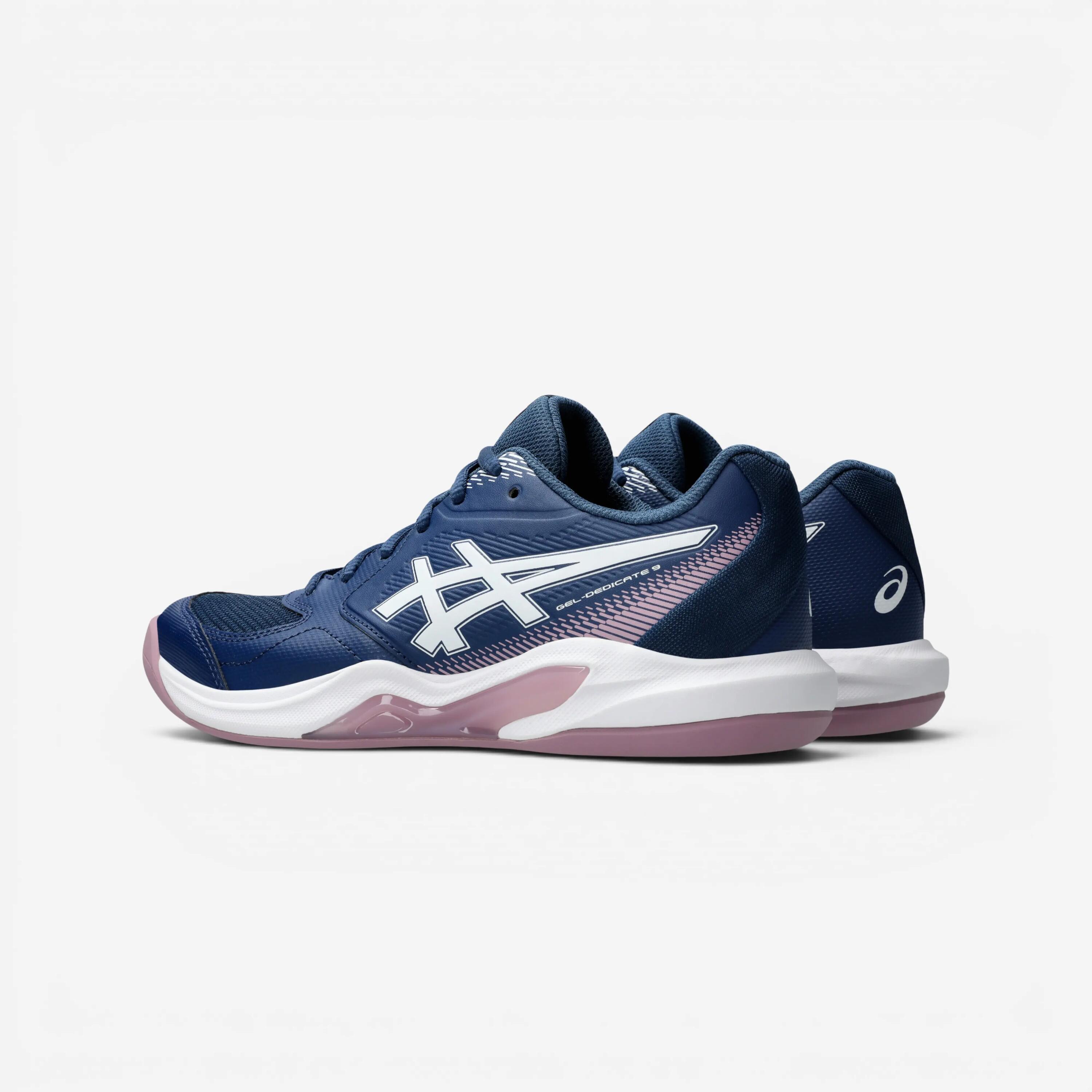 Sabatilles de tennis moqueta dona, Asics Gel Dedicate 9 blau 6/8