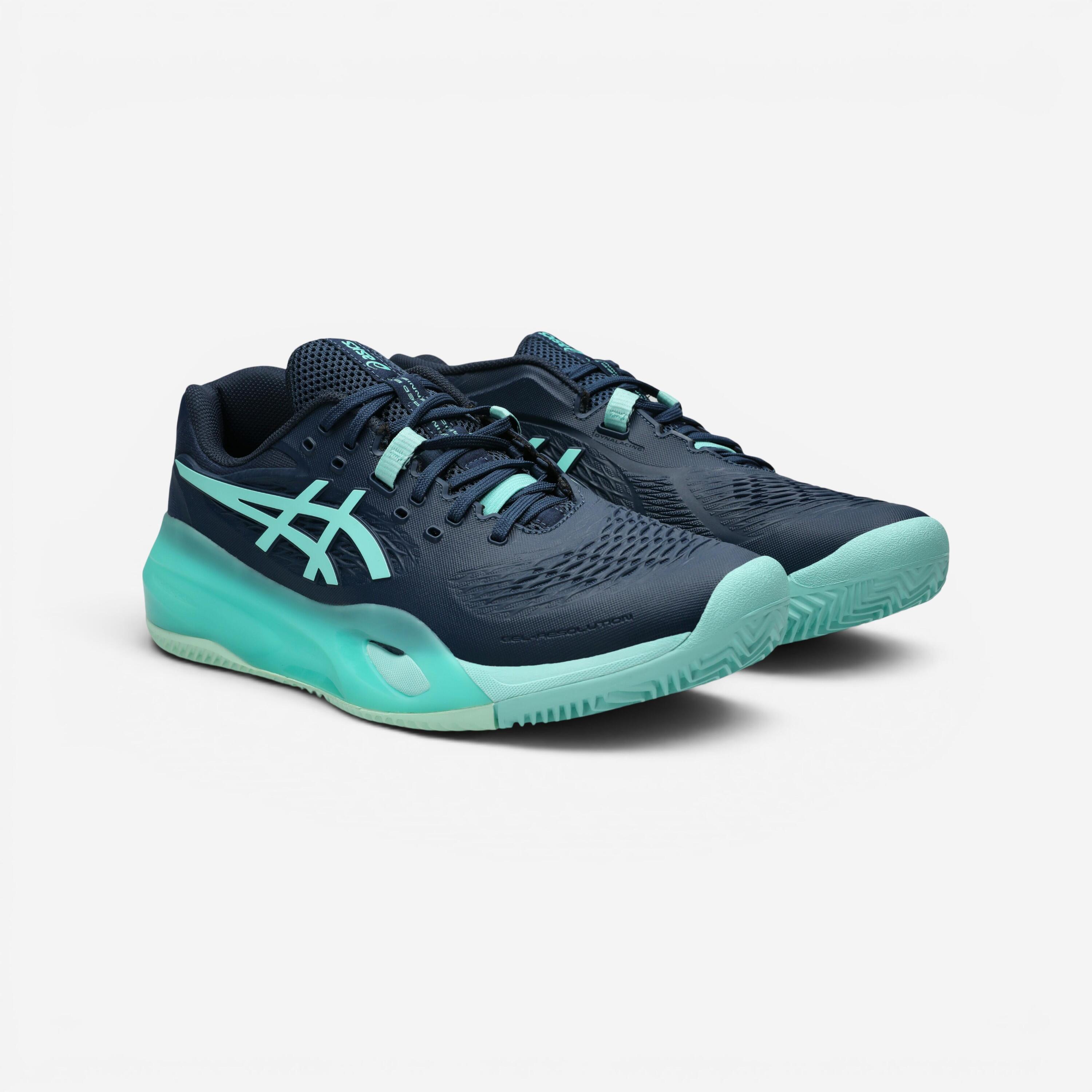 Tennisschoenen voor heren Gel Resolution X gravel blauw/groen 2/7
