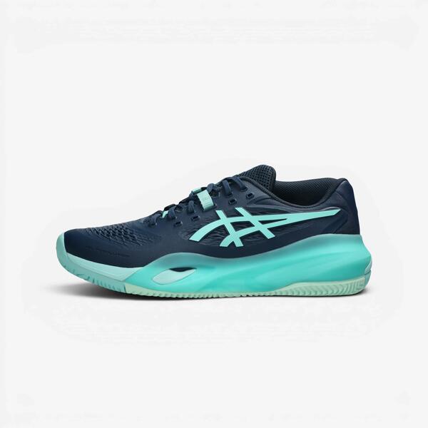 ASICS Zapatillas de tenis Tierra batida Hombre, Asics Gel Resolution X azul verde