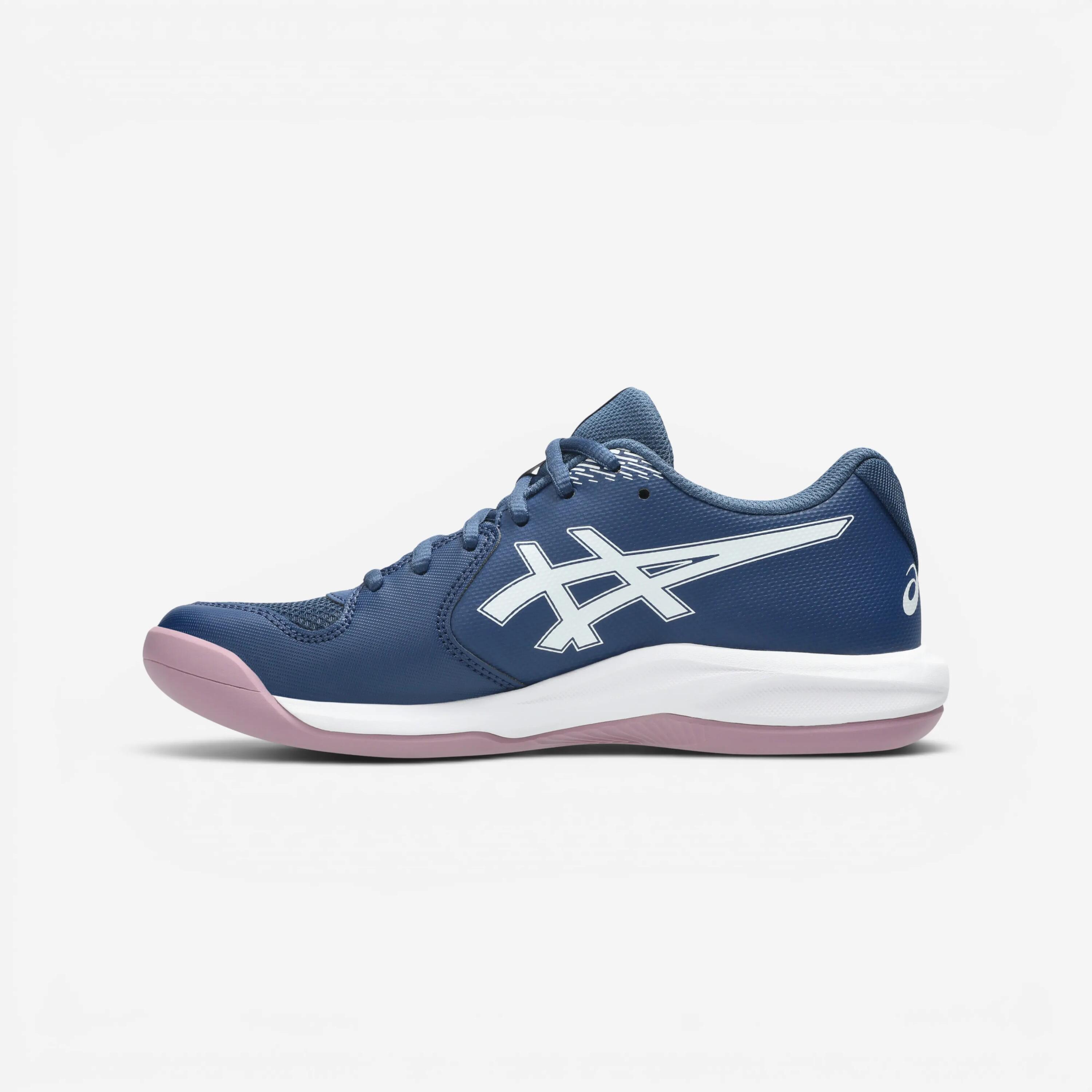 Sabatilles de tennis moqueta dona, Asics Gel Dedicate 9 blau 7/8