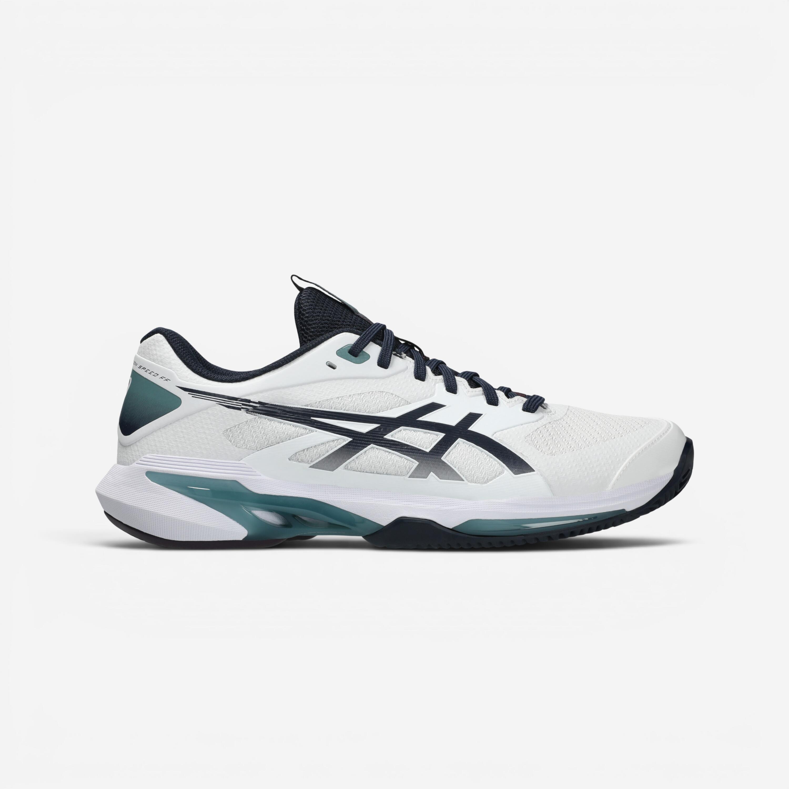 Chaussures de tennis terre battue homme, Solution Speed FF 4 blanc vert 6/8