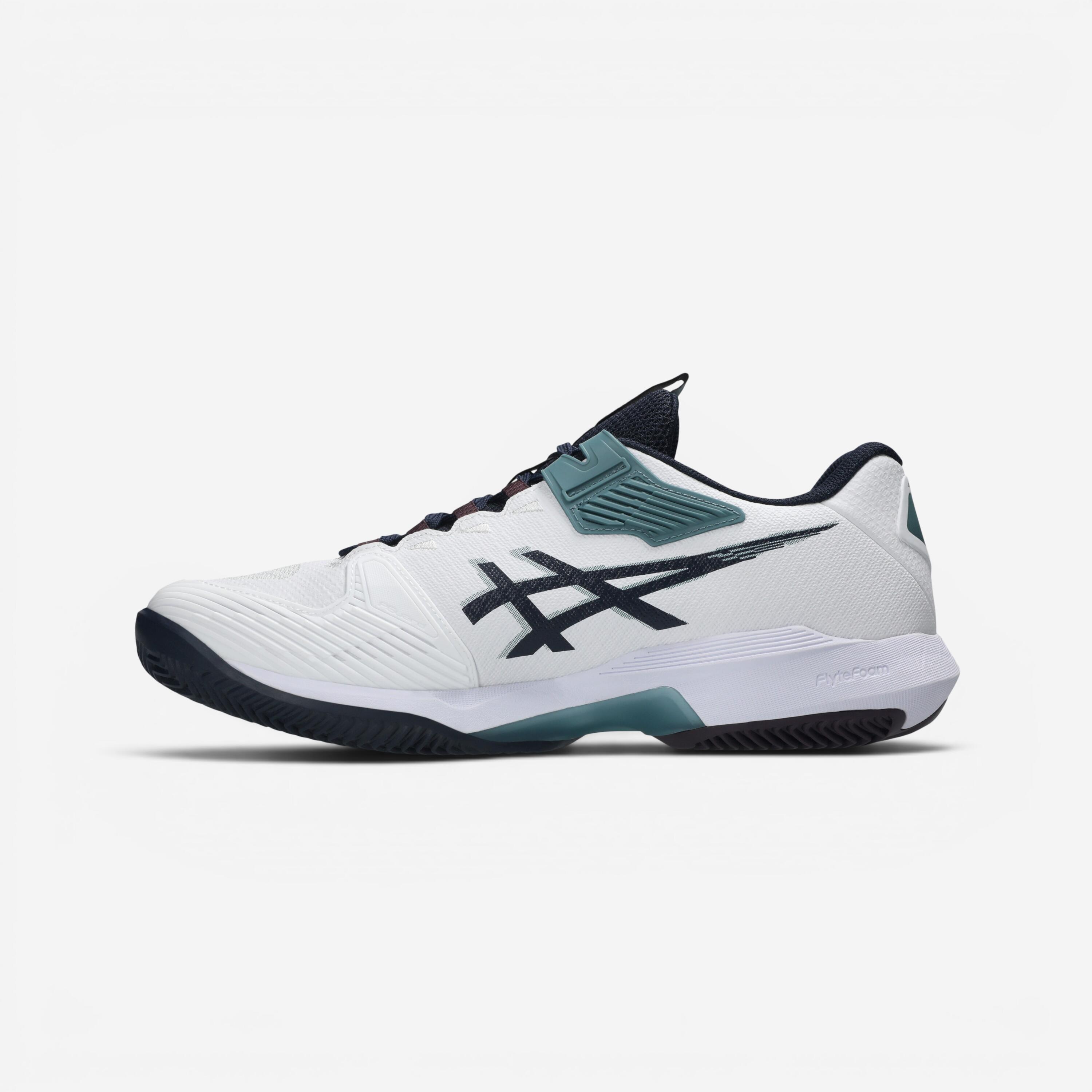 Chaussures de tennis terre battue homme, Solution Speed FF 4 blanc vert 5/8