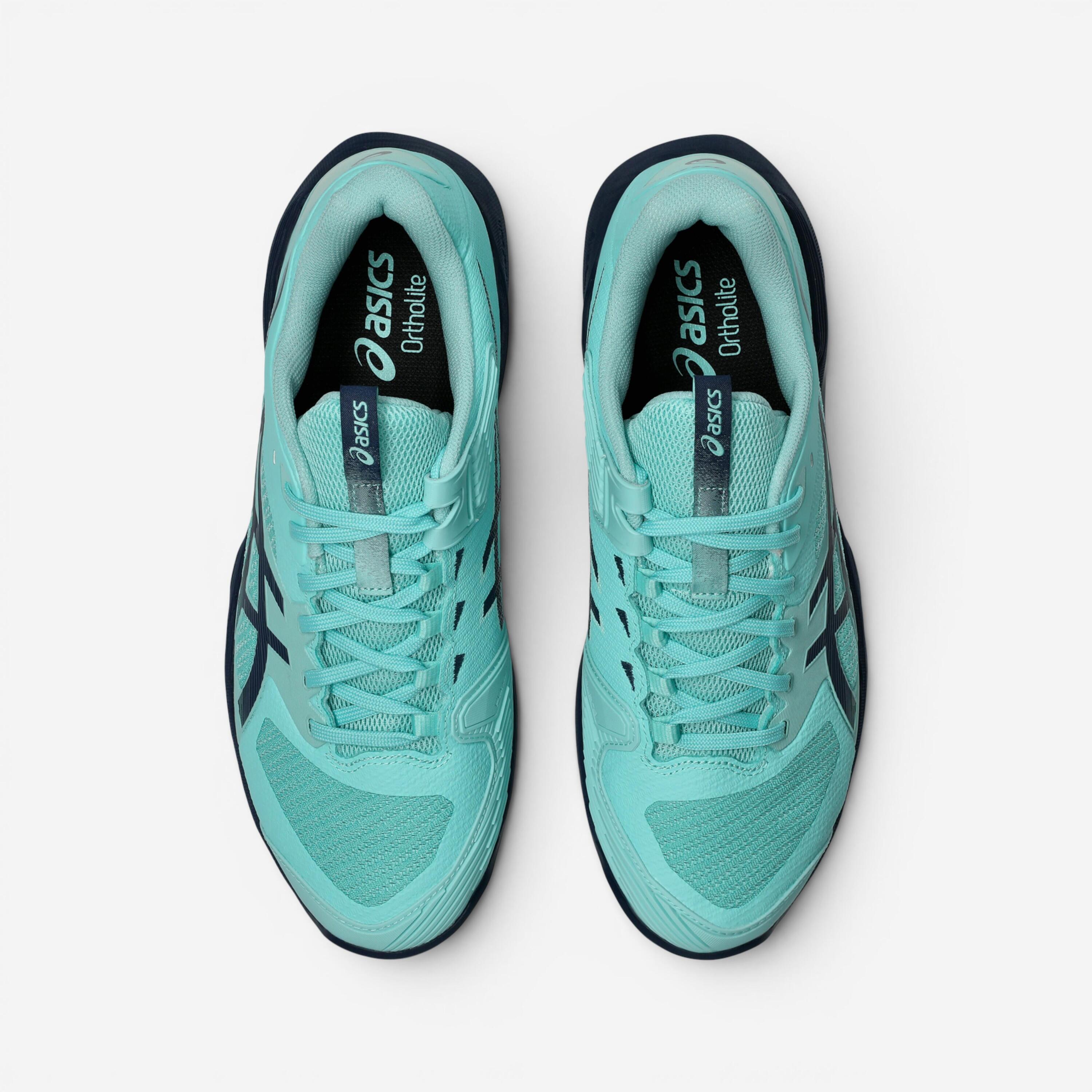 Chaussures de tennis terre battue homme, Solution Speed FF 4 vert bleu 5/8