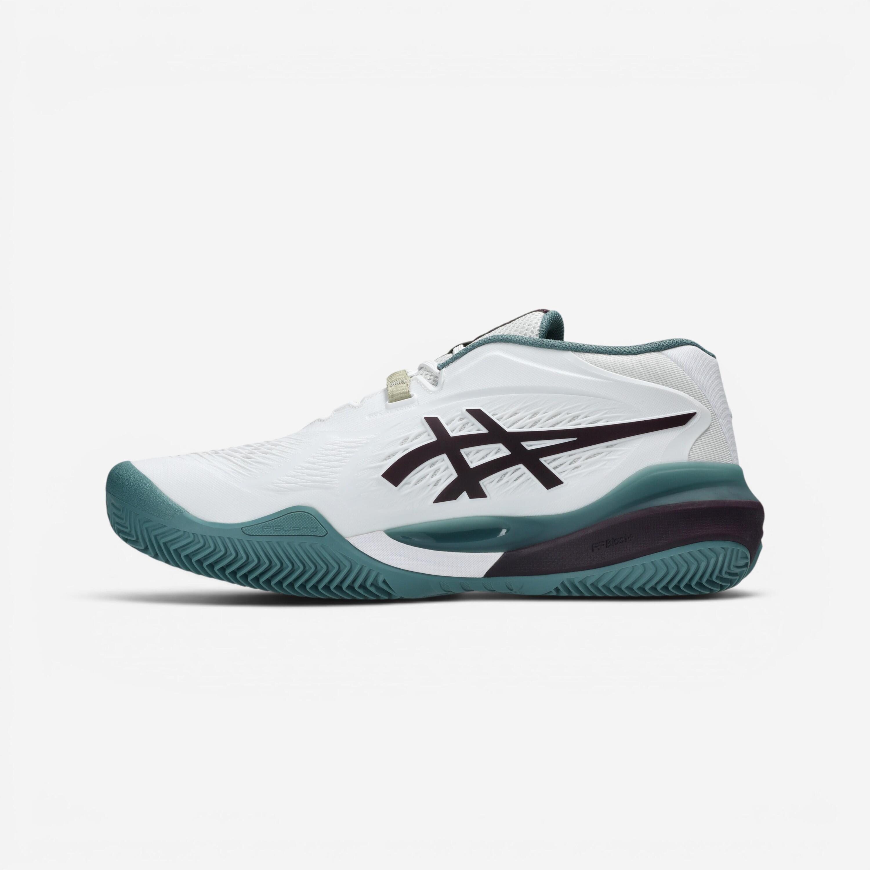 Chaussures de tennis homme Terre Battue - Asics Gel Resolution X blanc vert 7/8