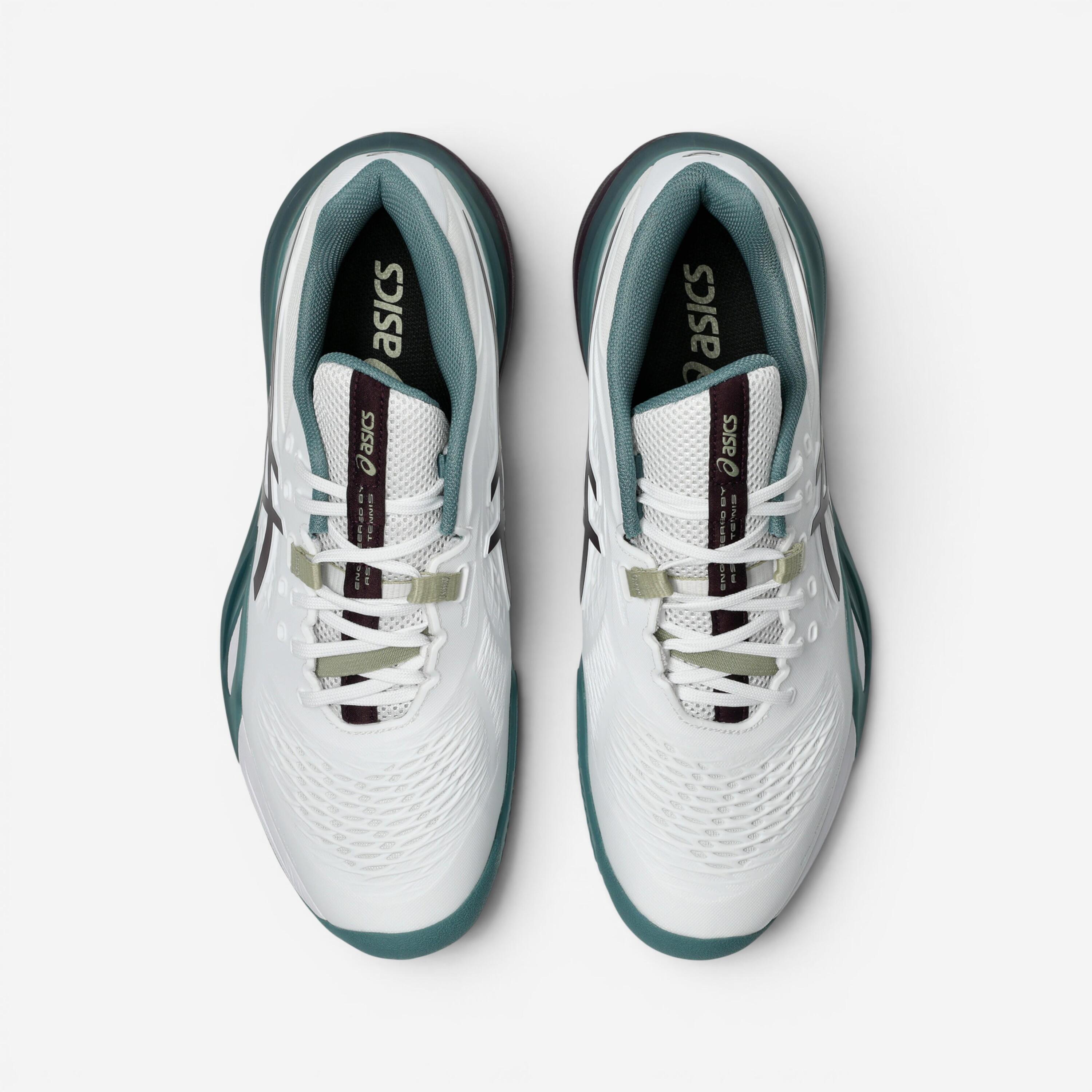 Chaussures de tennis homme Terre Battue - Asics Gel Resolution X blanc vert 5/8