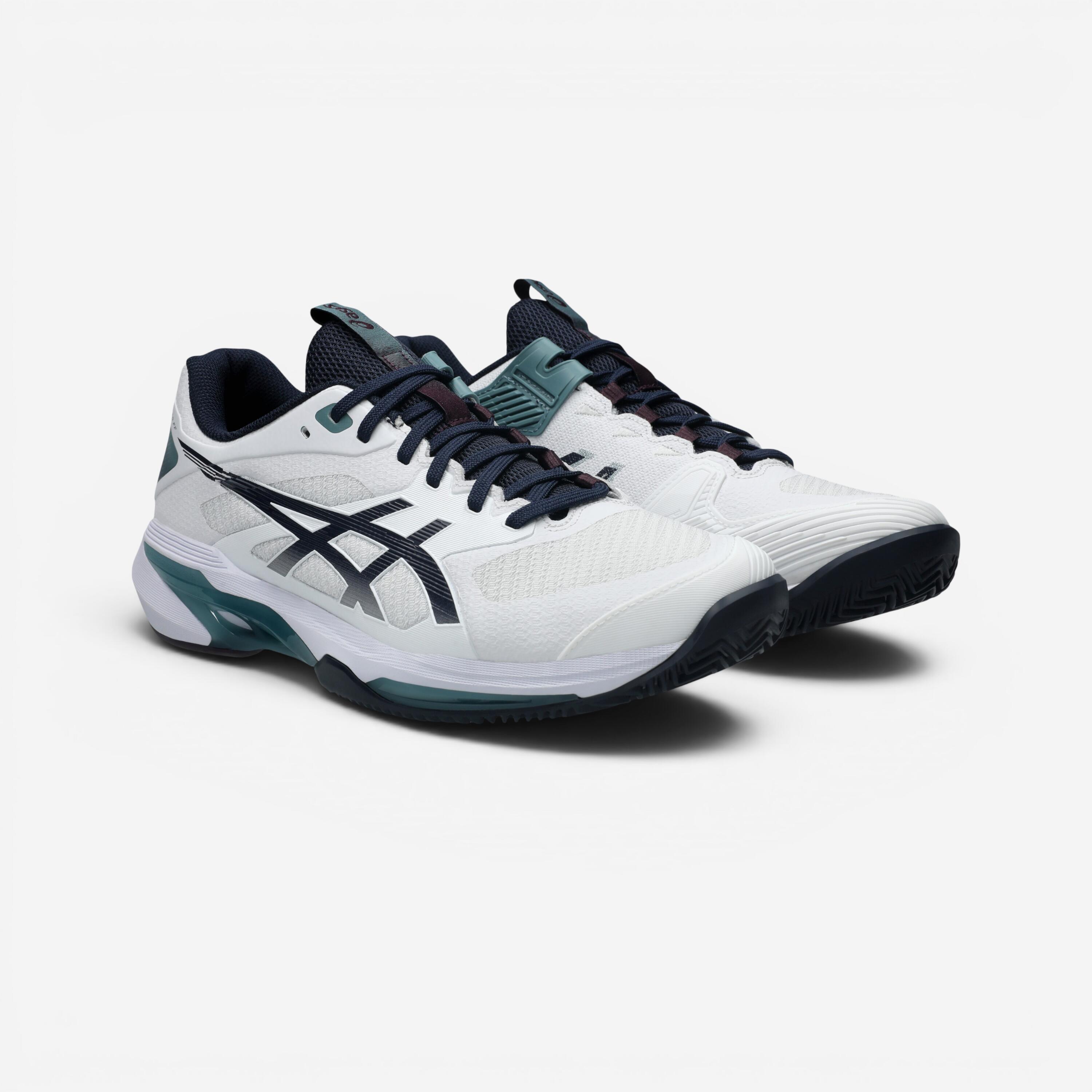 Chaussures de tennis terre battue homme, Solution Speed FF 4 blanc vert 2/8