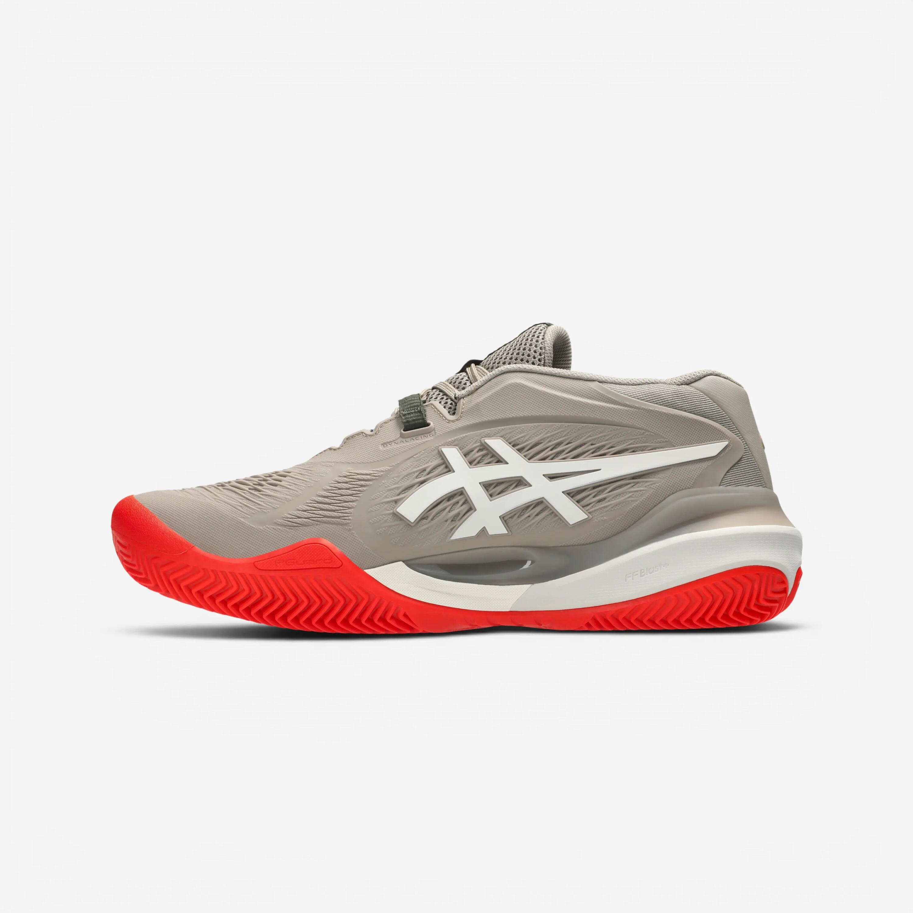Calçado de ténis terra batida para homem, Gel Resolution X bege 6/7