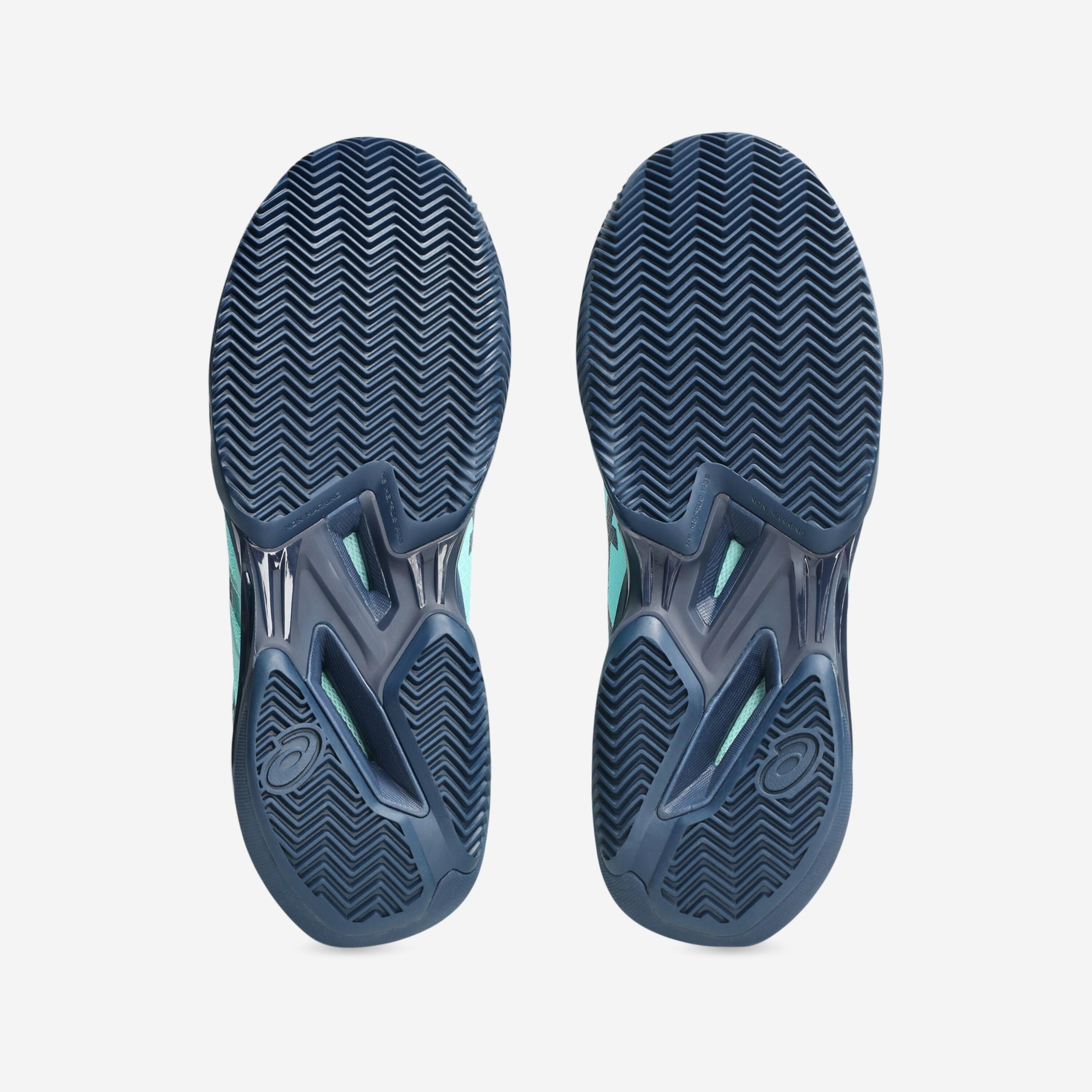 Chaussures de tennis terre battue homme, Solution Speed FF 4 vert bleu 3/8