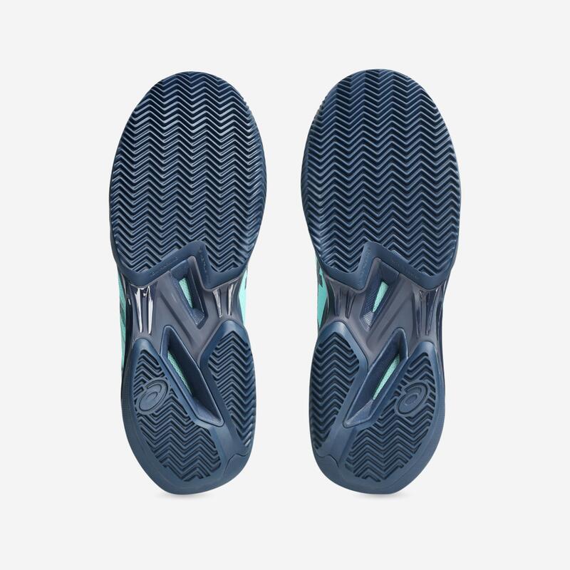 Încălțăminte de tenis pe zgură, Solution Speed FF 4 Verde-Albastru, Bărbați