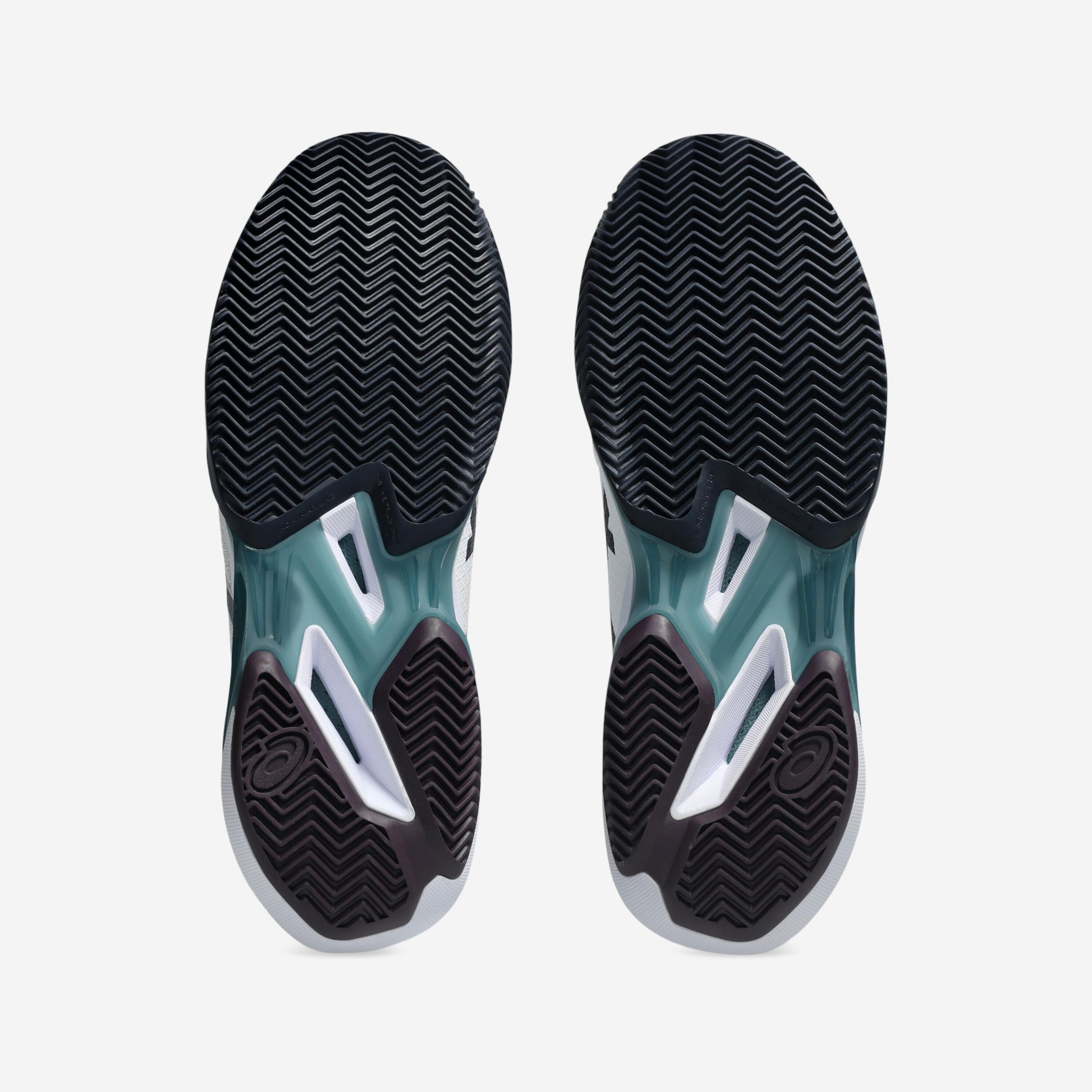 Chaussures de tennis terre battue homme, Solution Speed FF 4 blanc vert 3/8