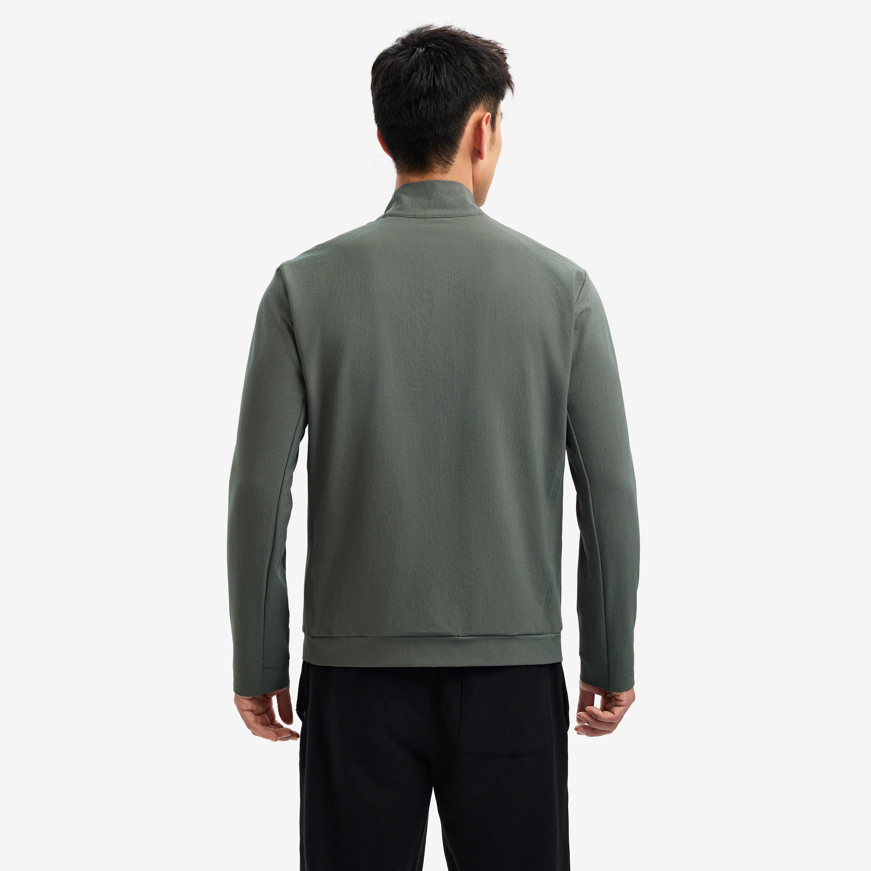 MEN TRAINING LIGHT STAND-COLLAR JACKET 500-ash khaki green -  3
