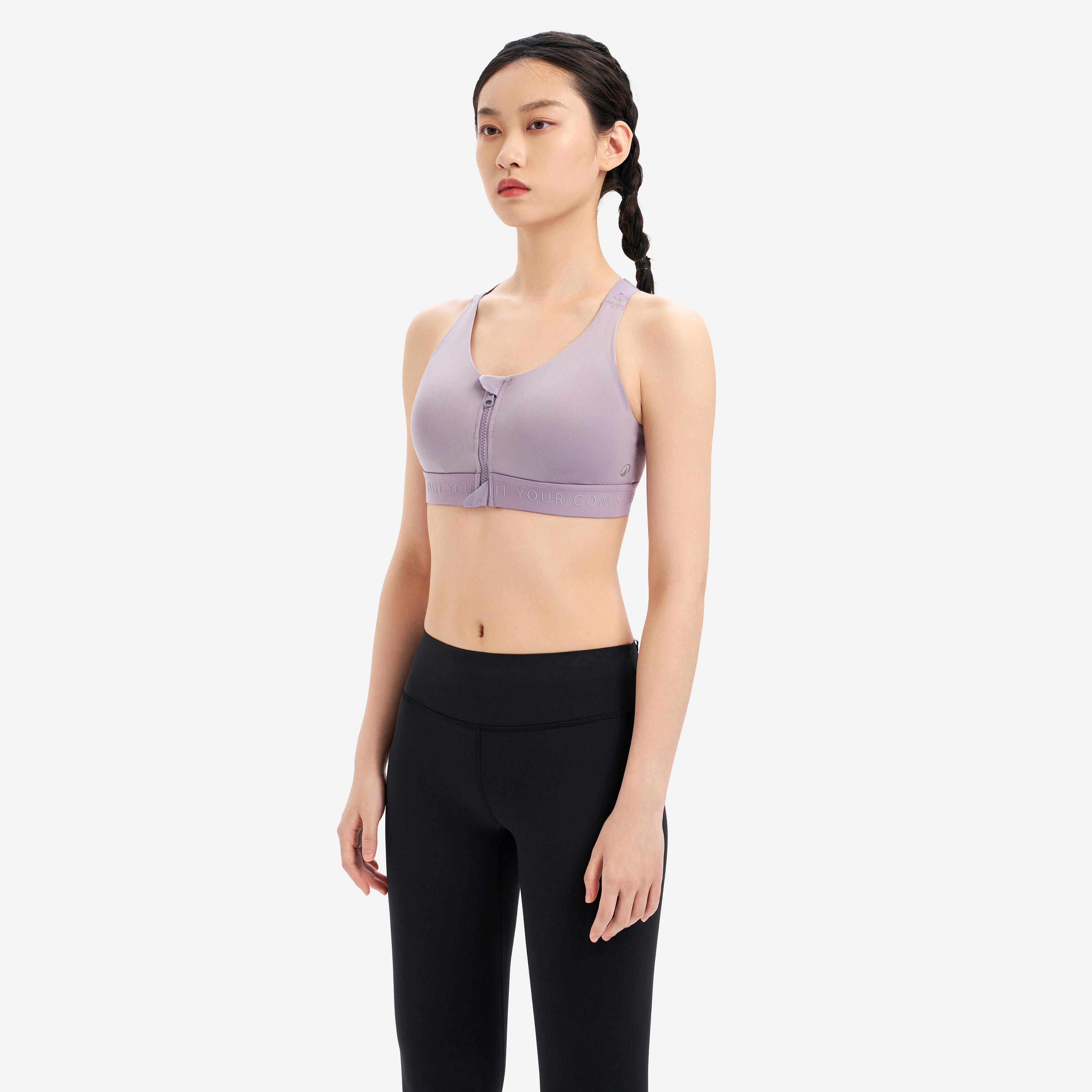 Soutien-gorge de sport zippé avec bonnets et maintien élevé femme 3/8