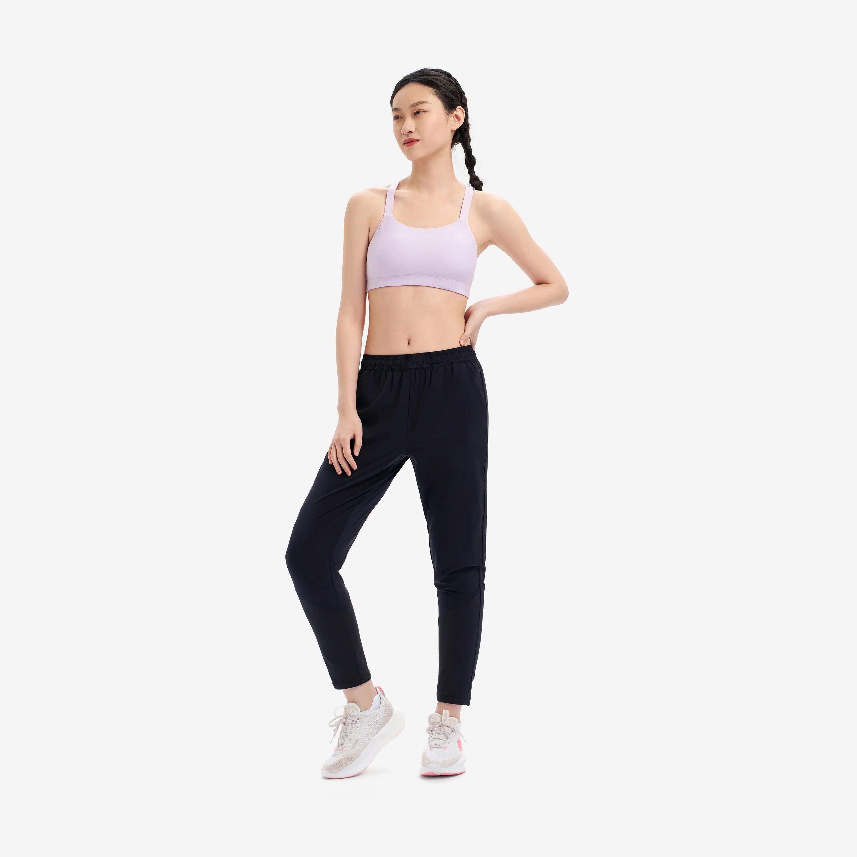 Women's Fitness Cardio Training Bottoms 100 - Black 8/9