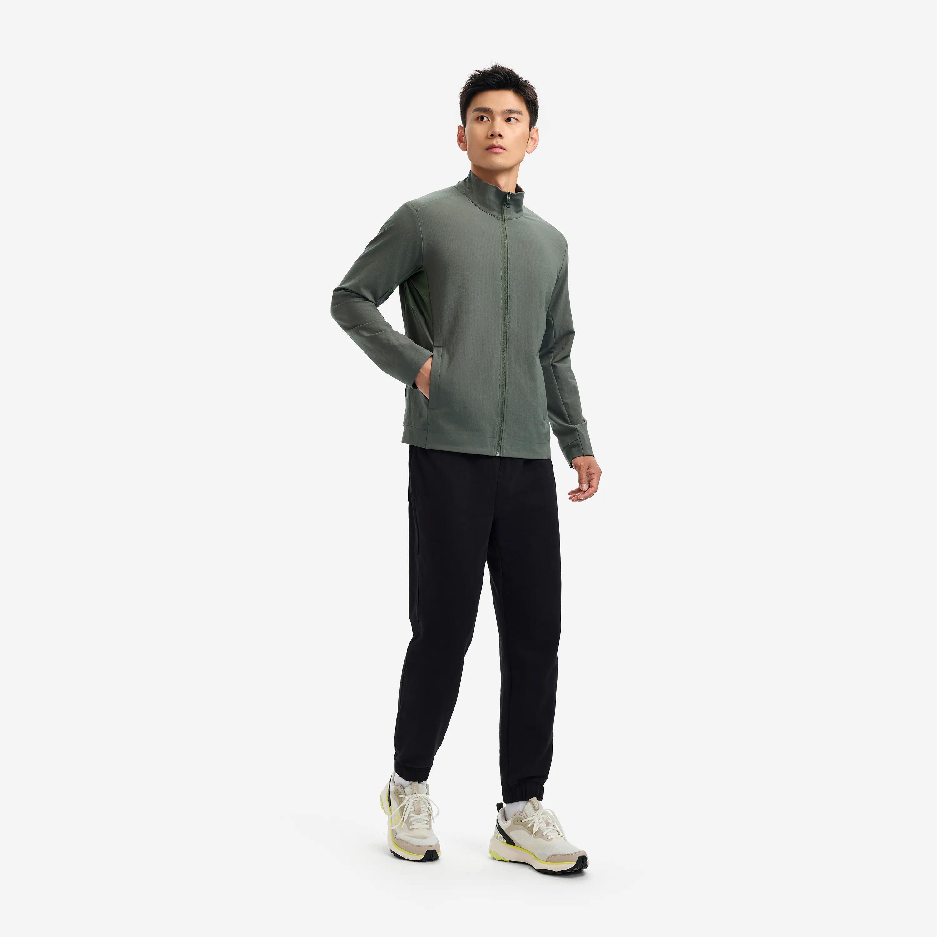 MEN TRAINING LIGHT STAND-COLLAR JACKET 500-ash khaki green -  5