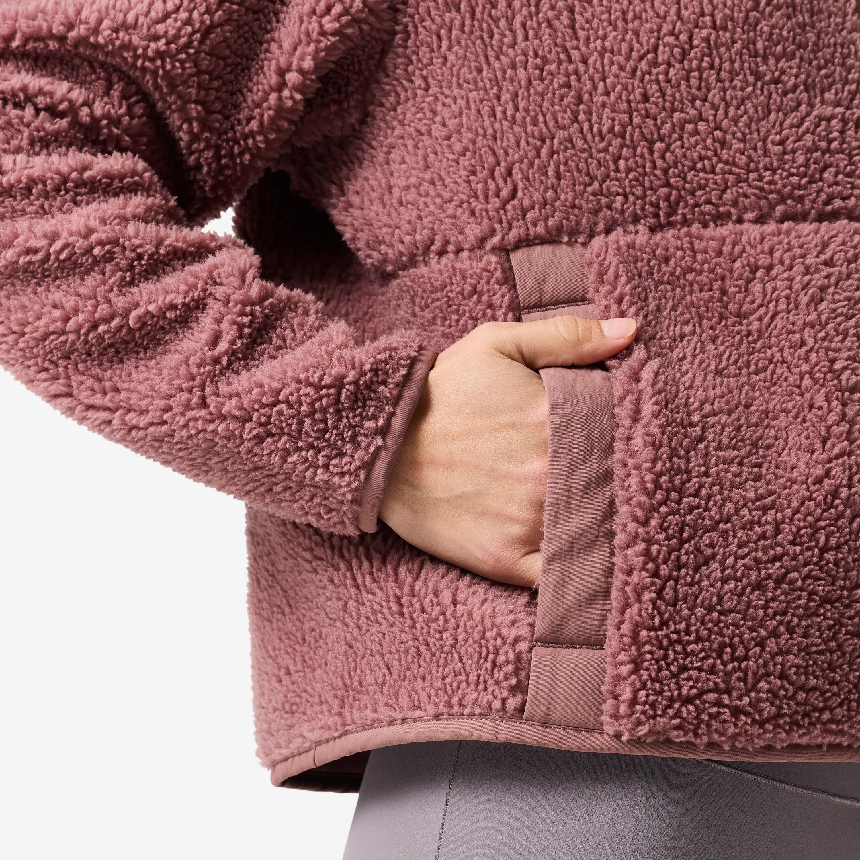 Pile sherpa donna yoga pesante rosa 5/8