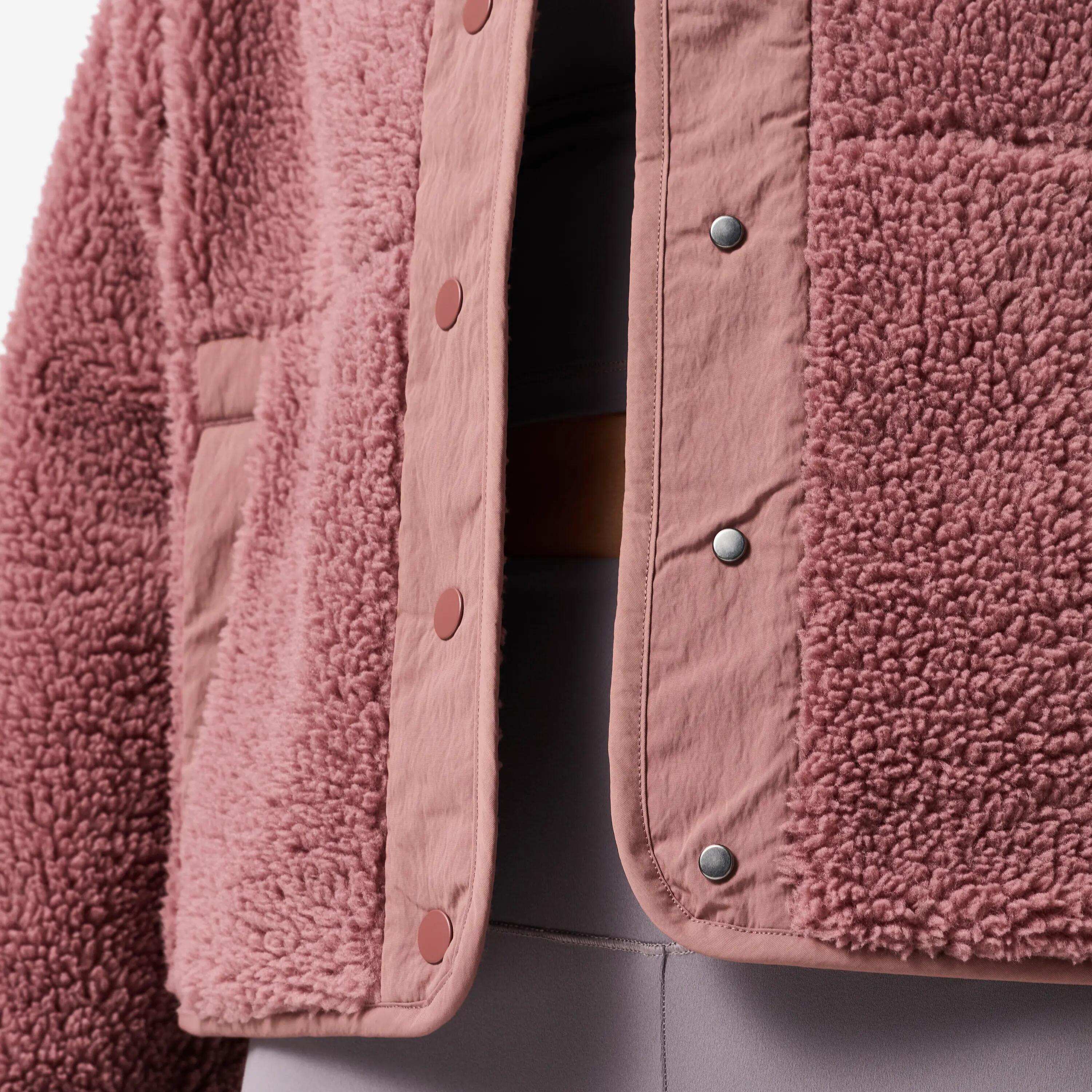 Pile sherpa donna yoga pesante rosa 6/8