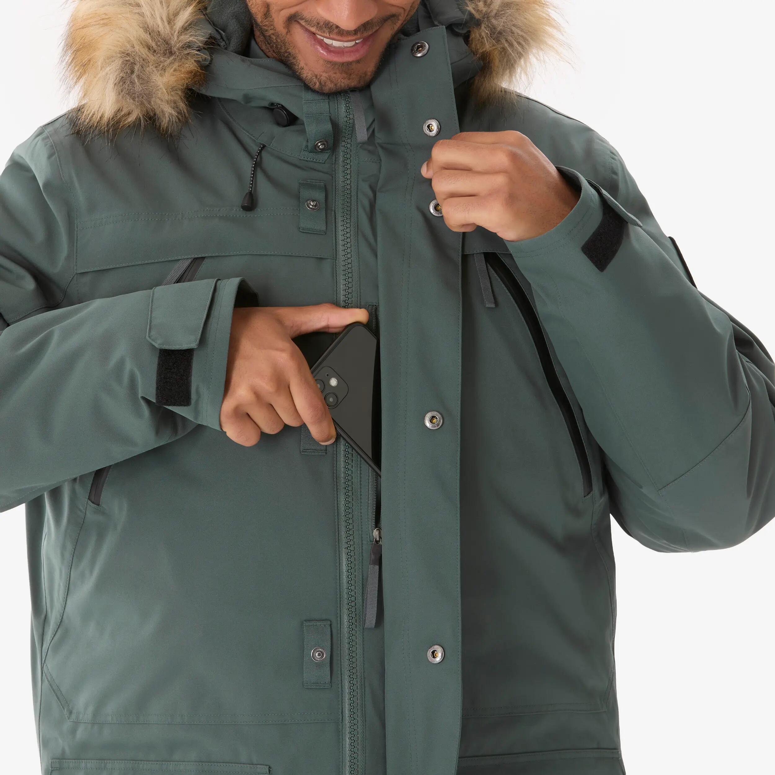 Parka hiver -20° de randonnée homme, NH900 vert 11/16