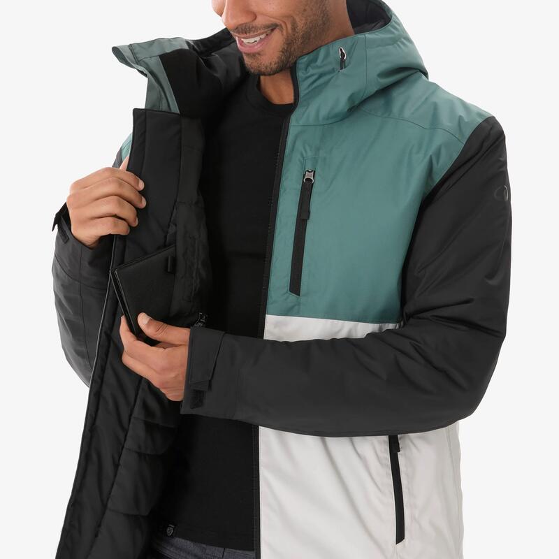 Erkek Outdoor Su Geçirmez Kar Montu/Kışlık Mont - Yeşil/Bej- NH500 -10 °C