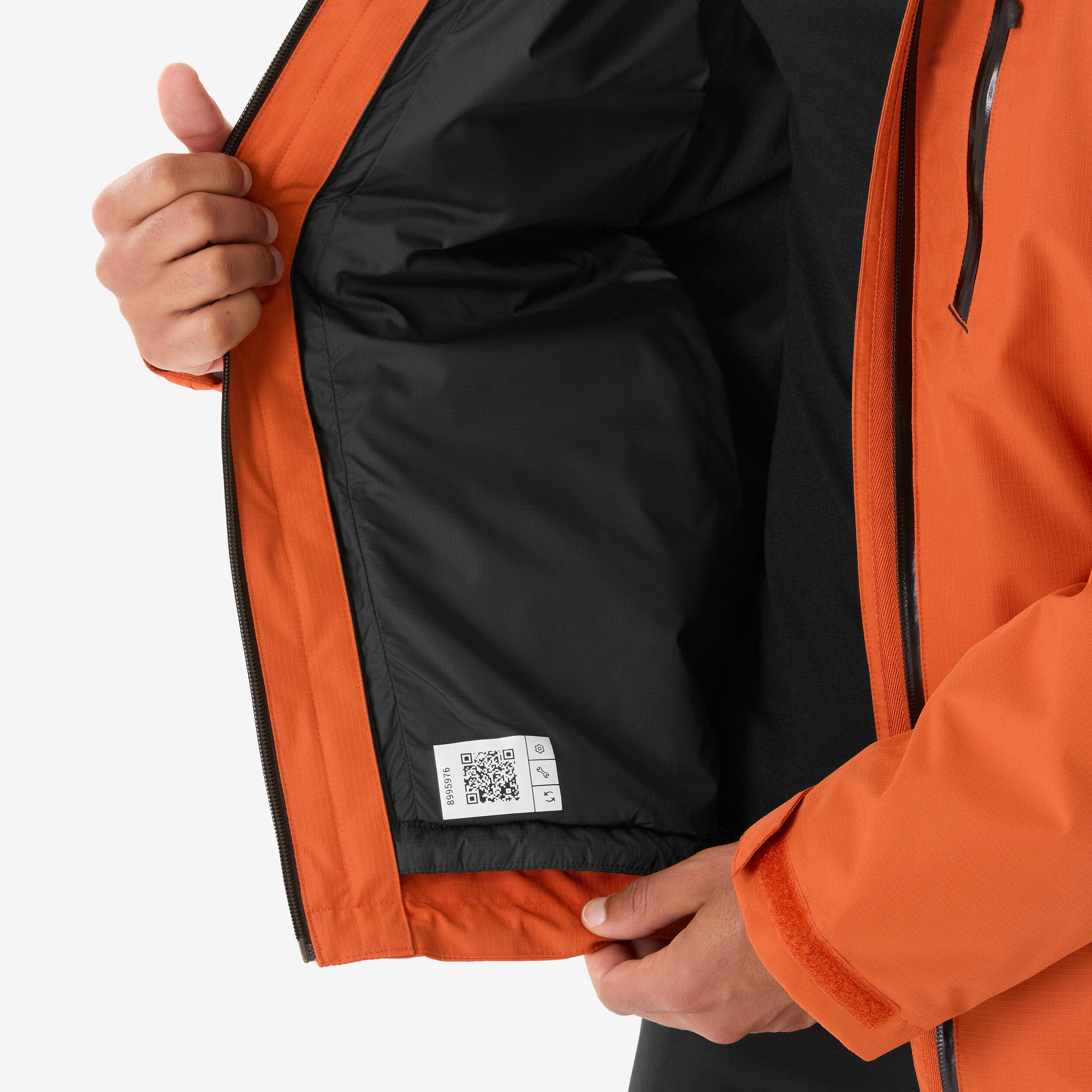 Veste 3en1 de randonnée -10°C imperméable homme, MH500 orange 14/17