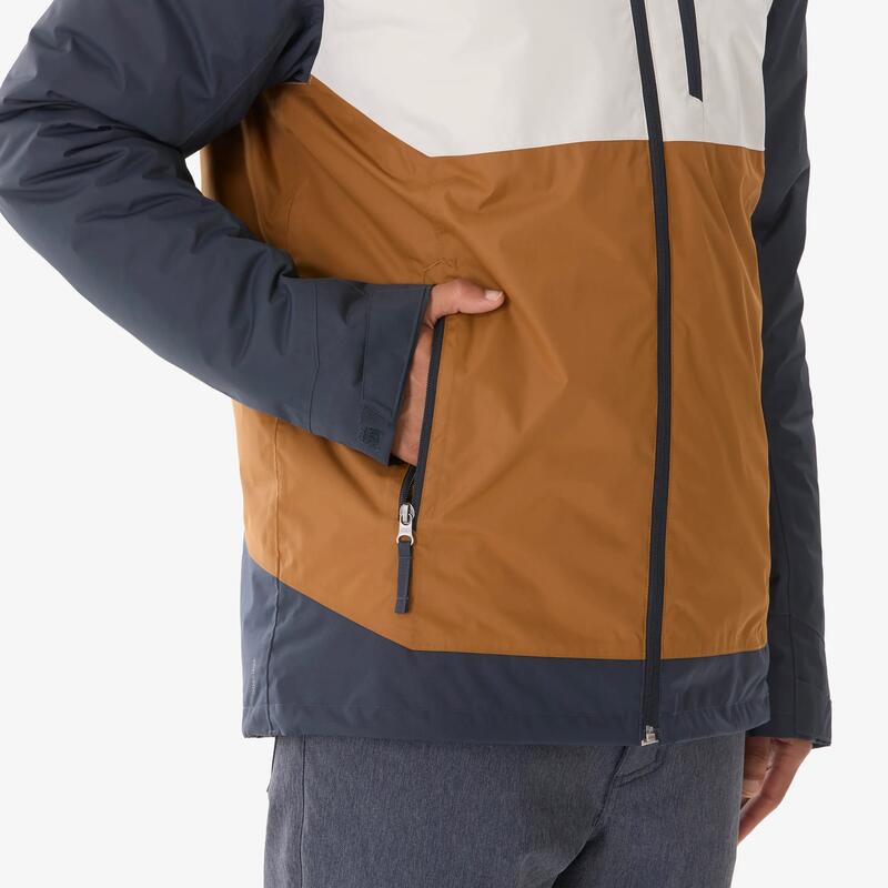 Erkek Outdoor Su Geçirmez Kar Montu/Kışlık Mont - Bej/Kahverengi - NH500 -10 °C