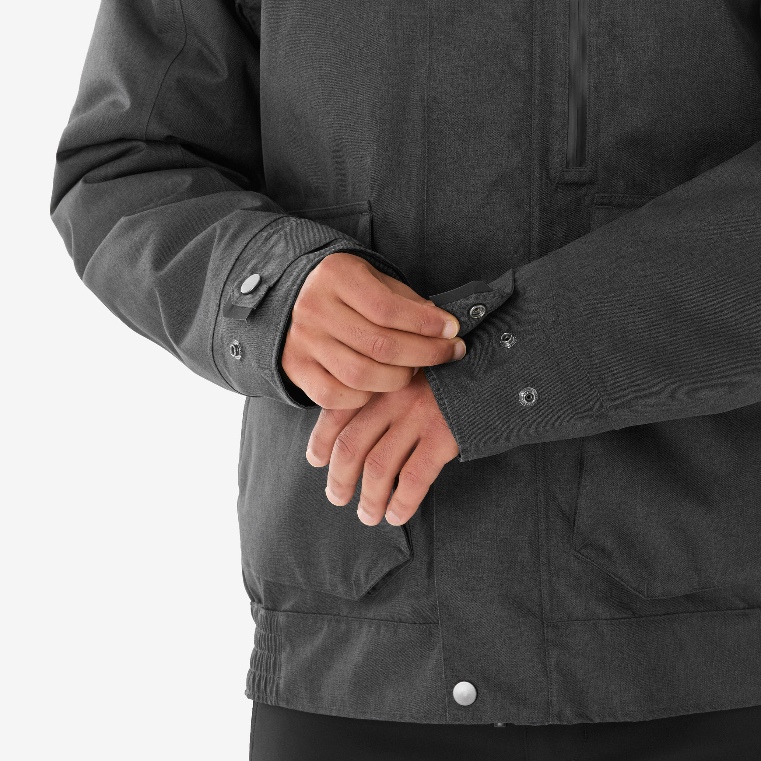 Wasserdichte Wanderjacke für Herren -10°C, NH500 grau 11/16