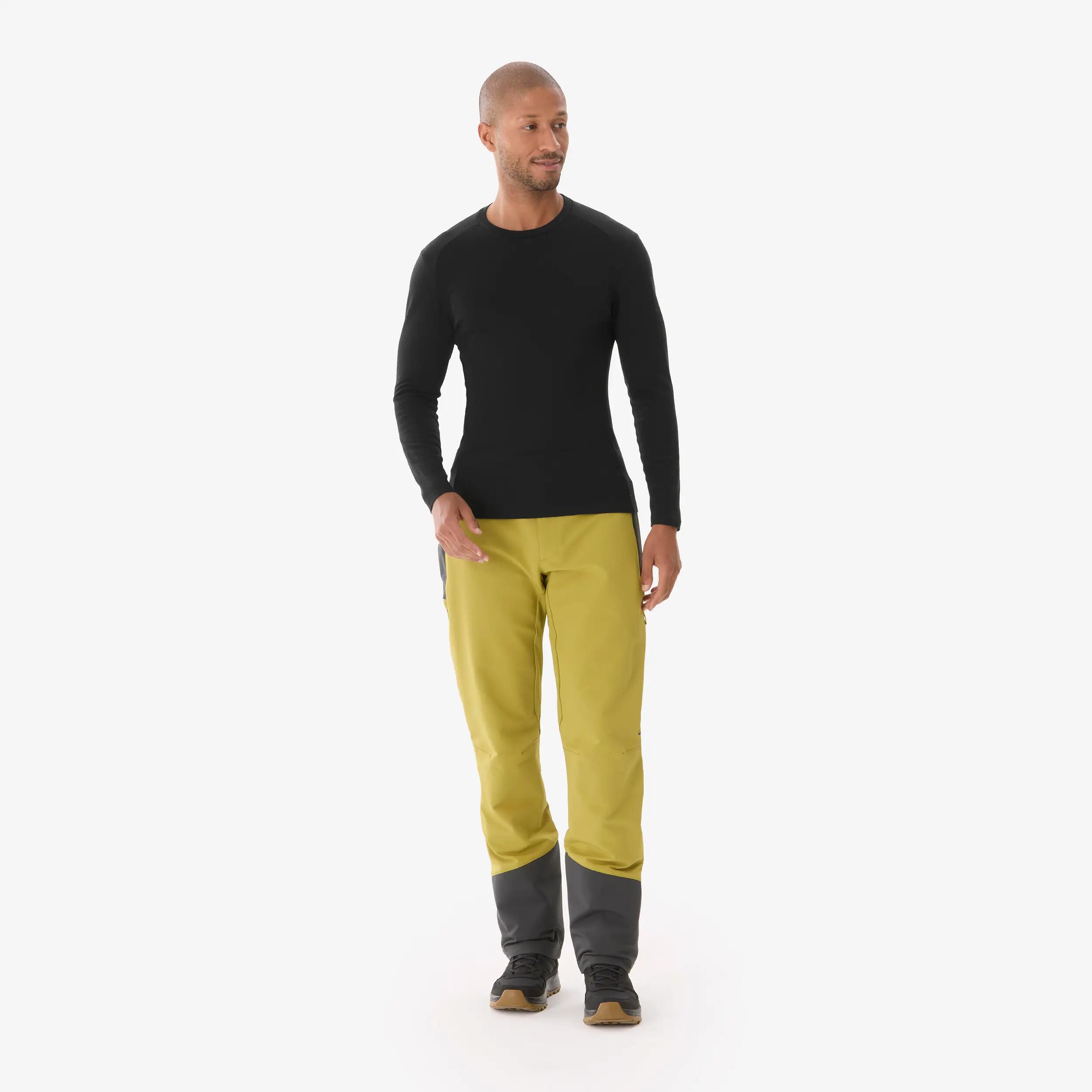 Pantaloni de drumeție călduroși și hidrofugi SH500 VENTIL kaki bărbații 2/11