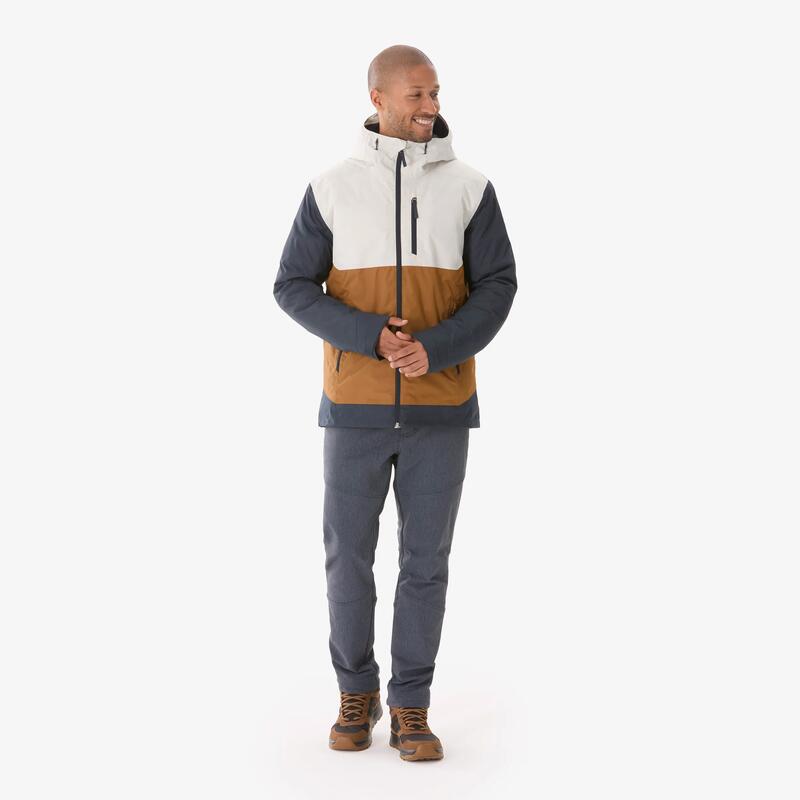 Erkek Outdoor Su Geçirmez Kar Montu/Kışlık Mont - Bej/Kahverengi - NH500 -10 °C