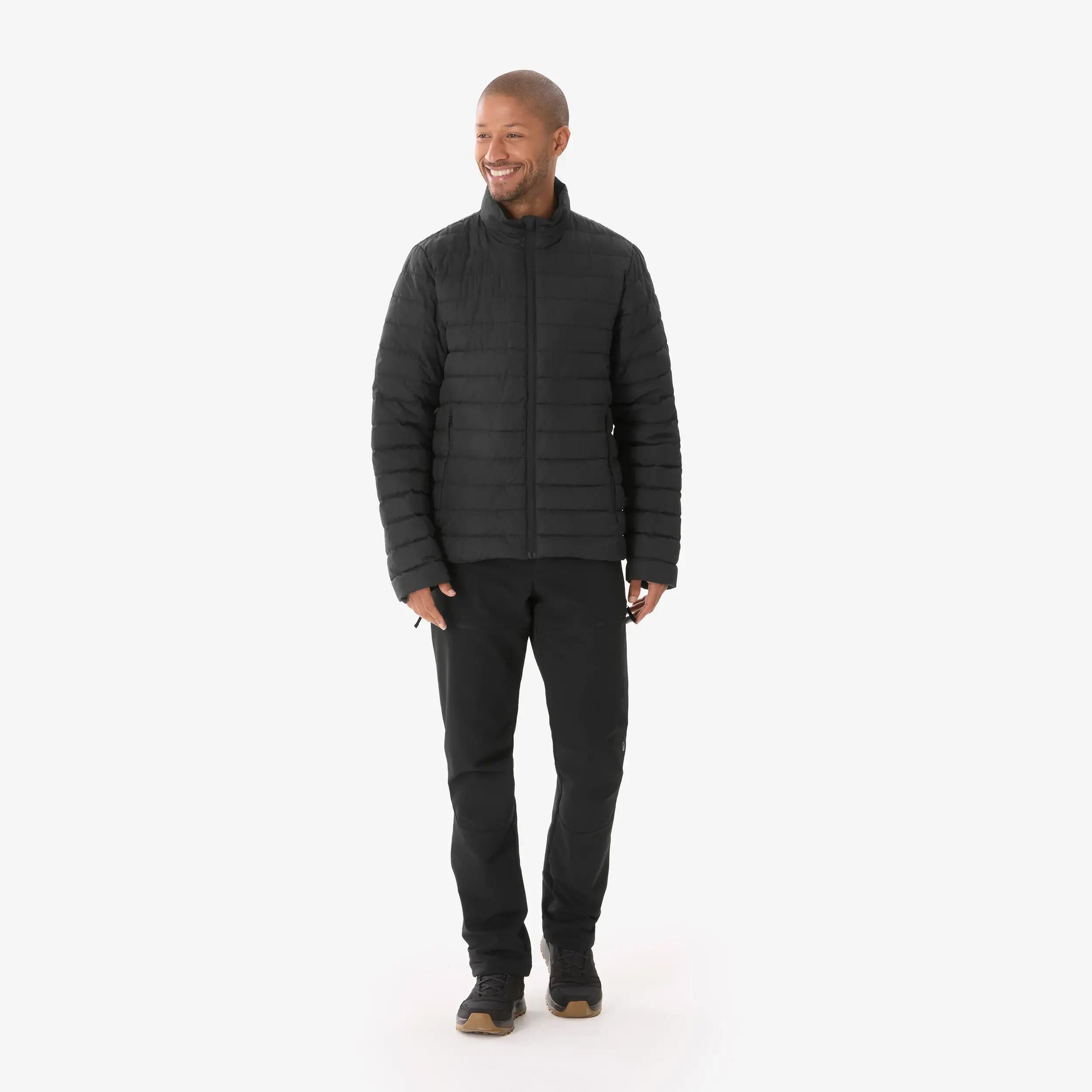Men Hiking & Trekking Warm Puffer Jacket -6°C Black MH100 -  2