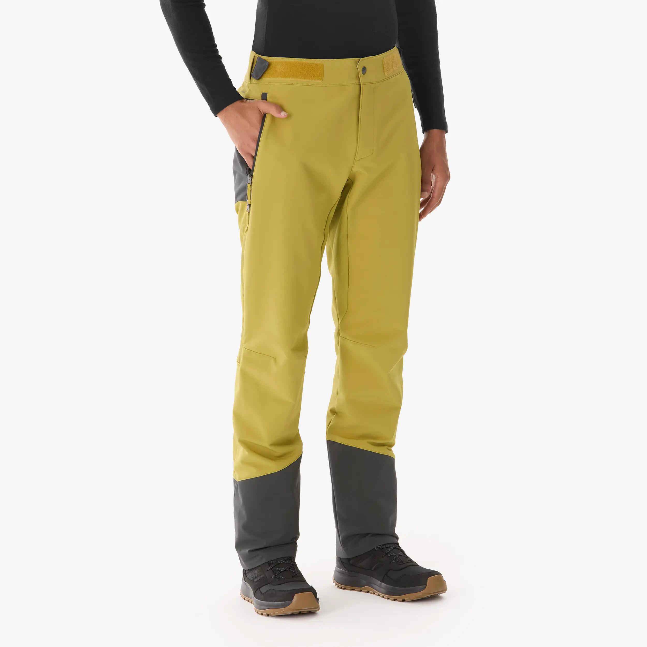 Pantaloni de drumeție călduroși și hidrofugi SH500 VENTIL kaki bărbații 7/11