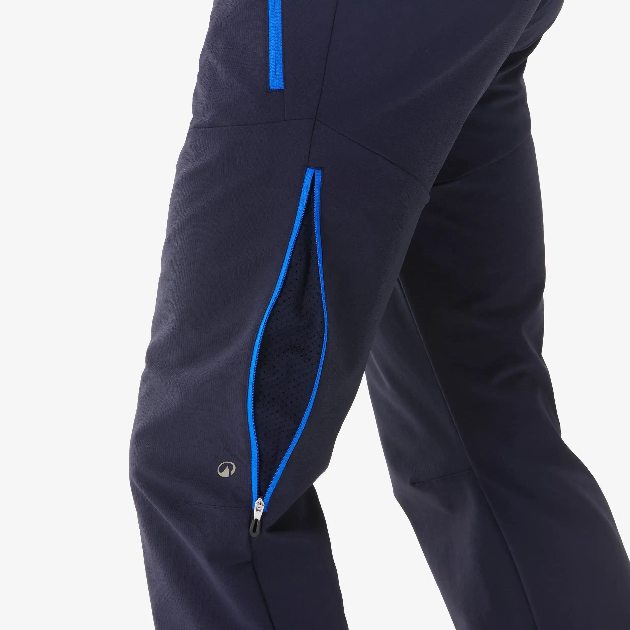 Pantalon de randonnée chaud et déperlant homme, SH900 bleu 12/14