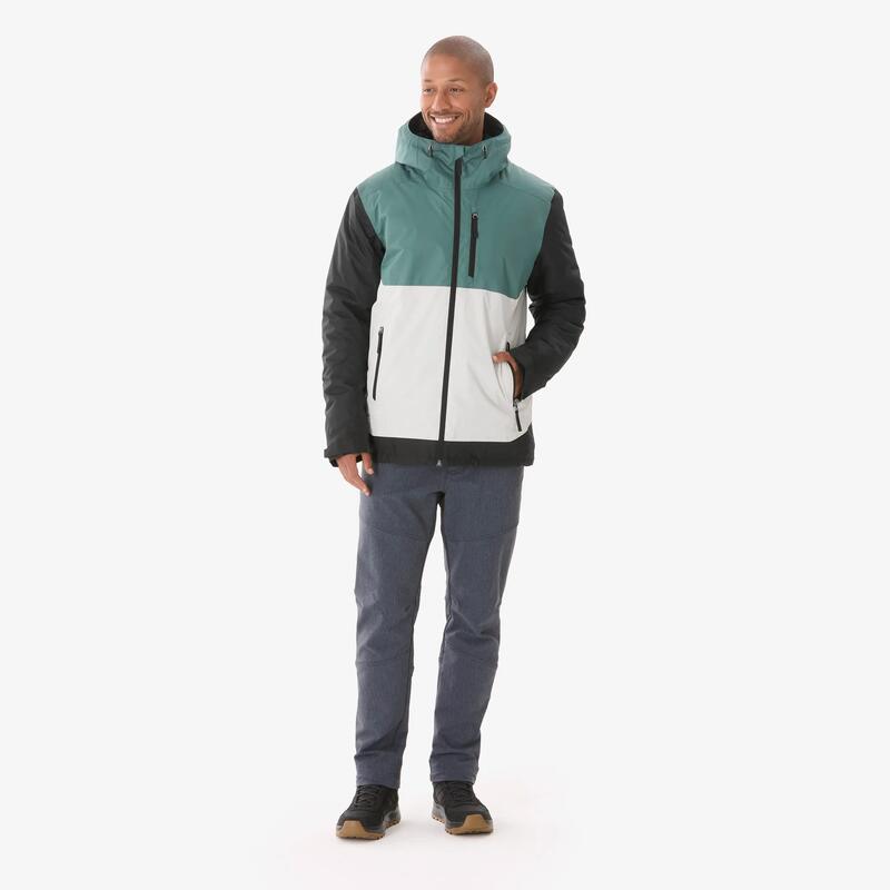 Erkek Outdoor Su Geçirmez Kar Montu/Kışlık Mont - Yeşil/Bej- NH500 -10 °C