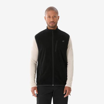 Gilet polaire de randonnée montagne homme, MH100 noir