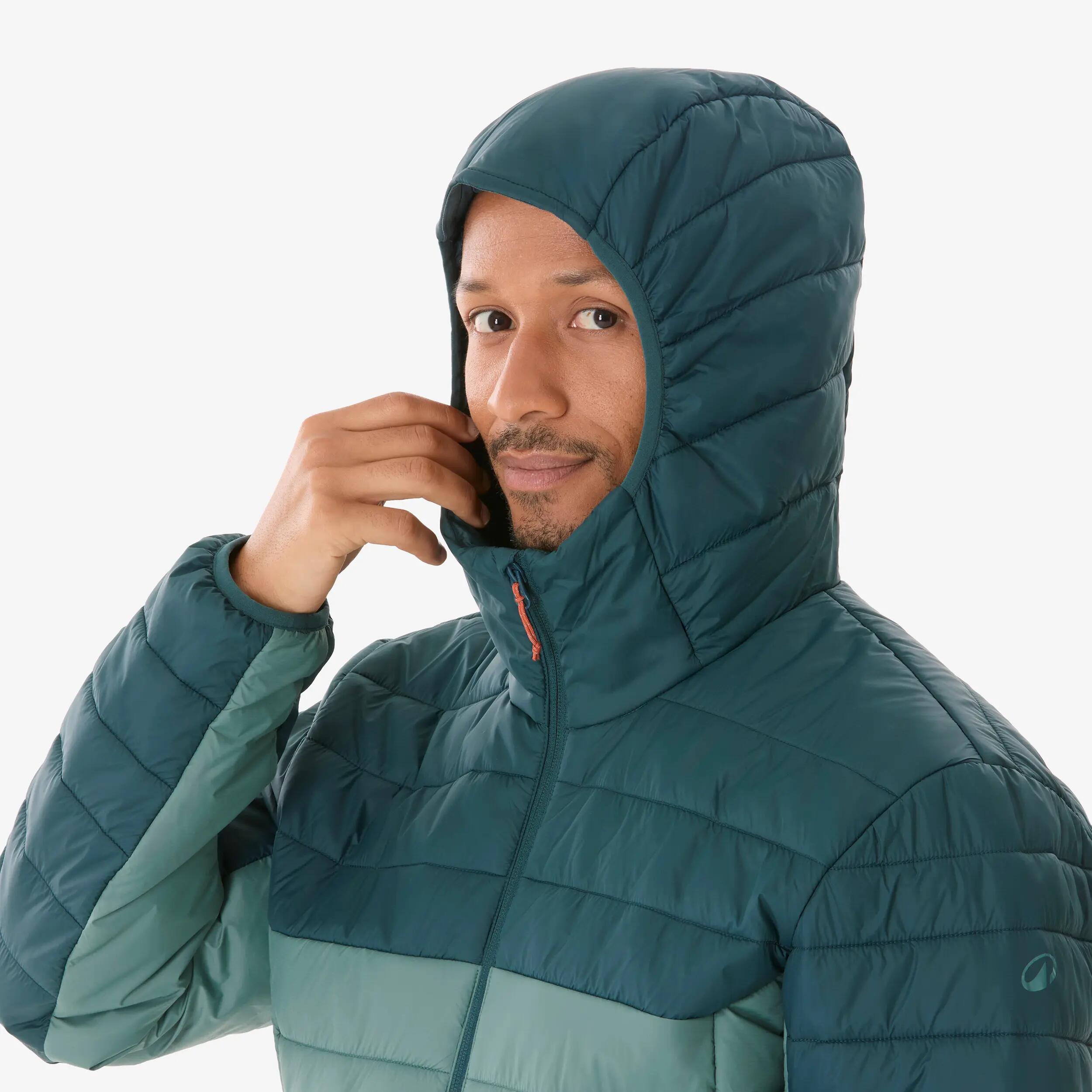Men’s hiking padded jacket MH500 - Two-tone green -  4