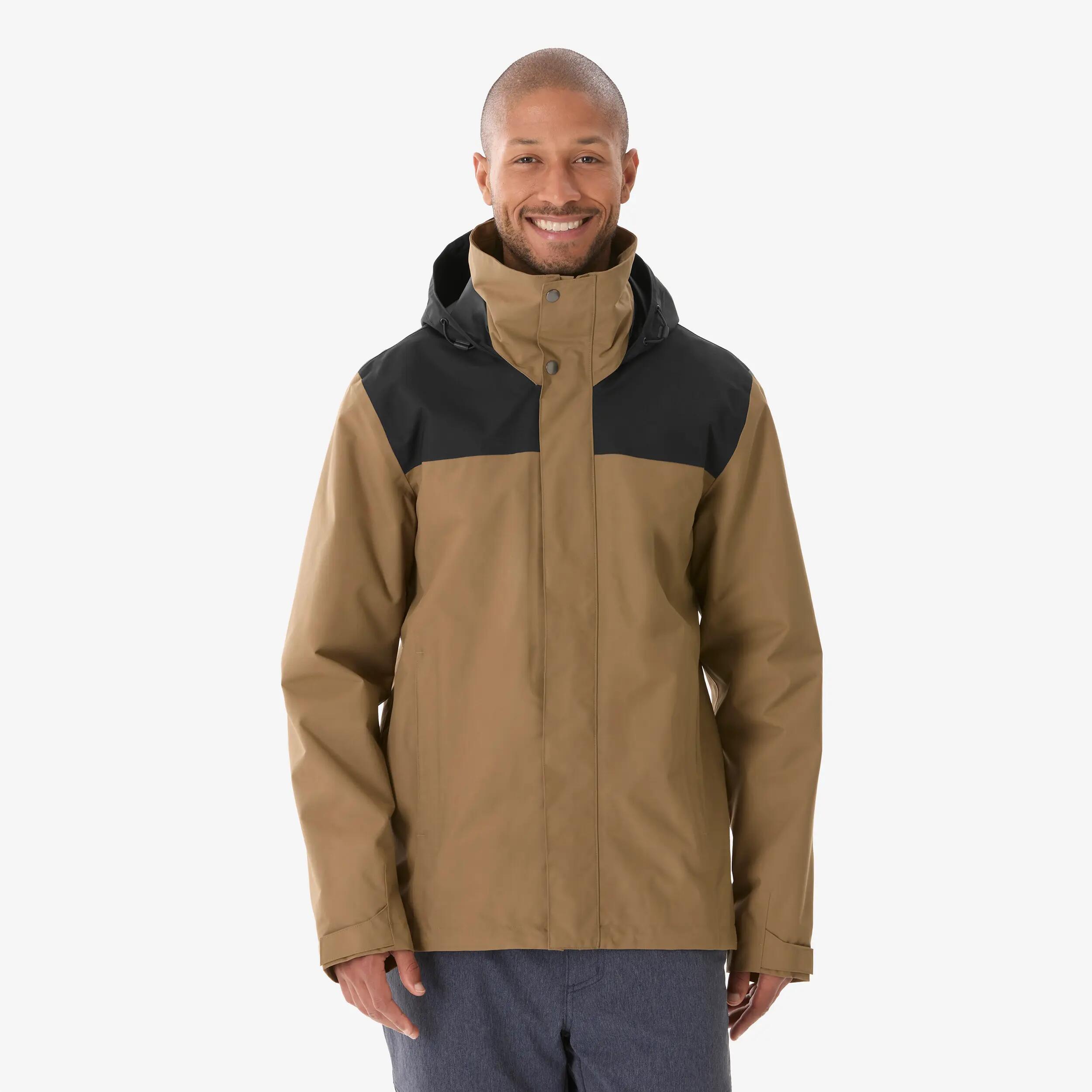 Men’s 3in1 waterproof hiking jacket 0°C NH100 - Brown -  1