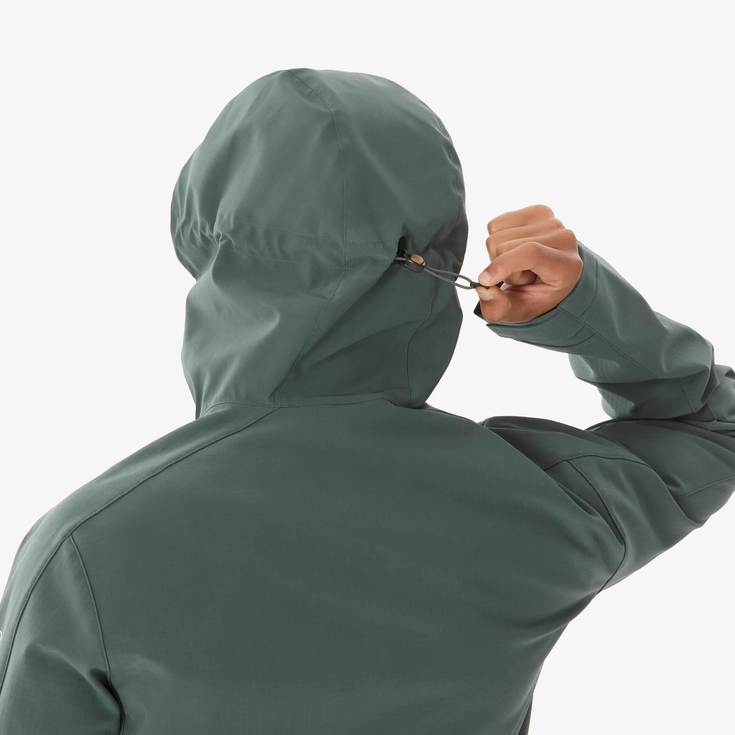 Veste de trek coupe-vent softshell homme MT500 vert fumé 7/12