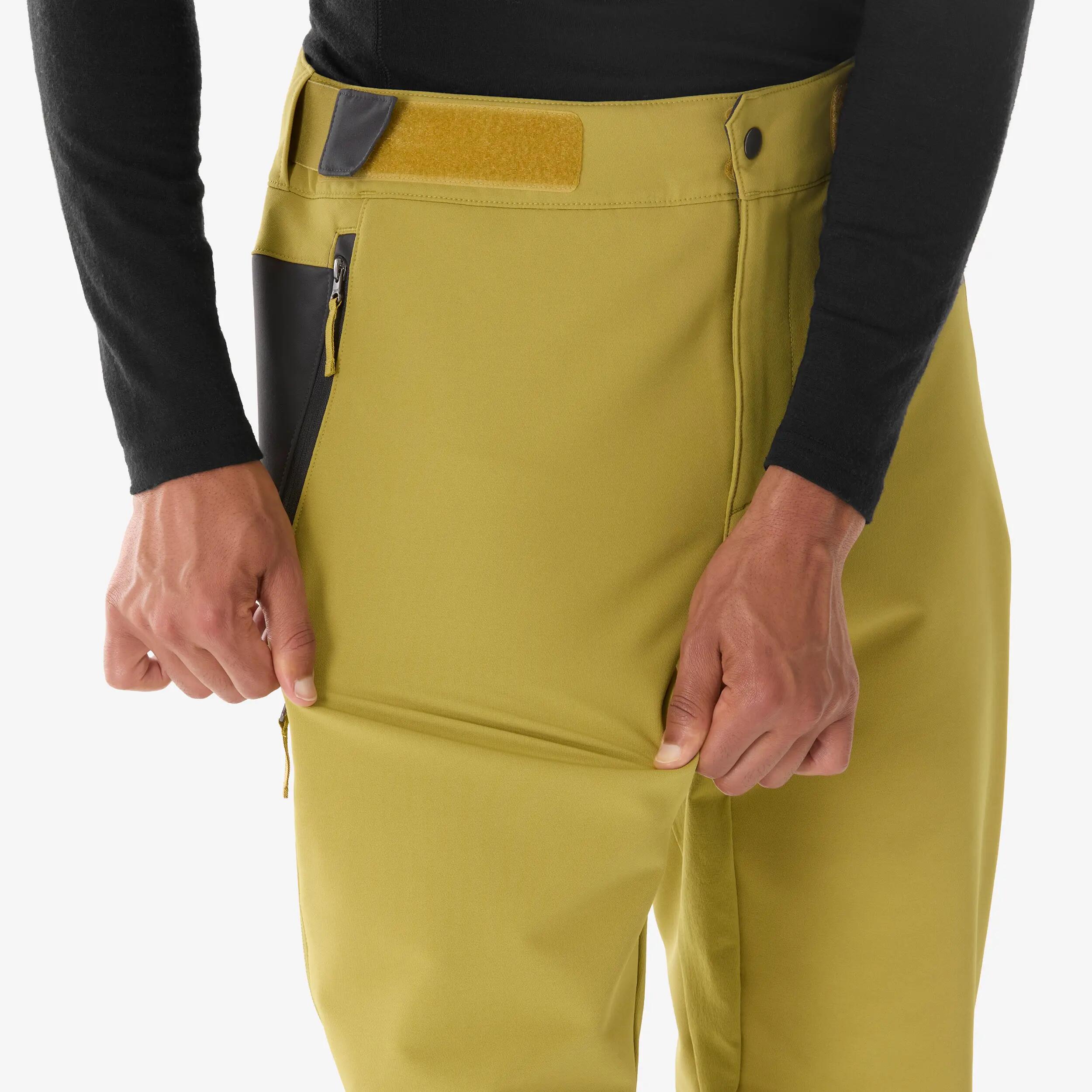 Pantaloni de drumeție călduroși și hidrofugi SH500 VENTIL kaki bărbații 10/11