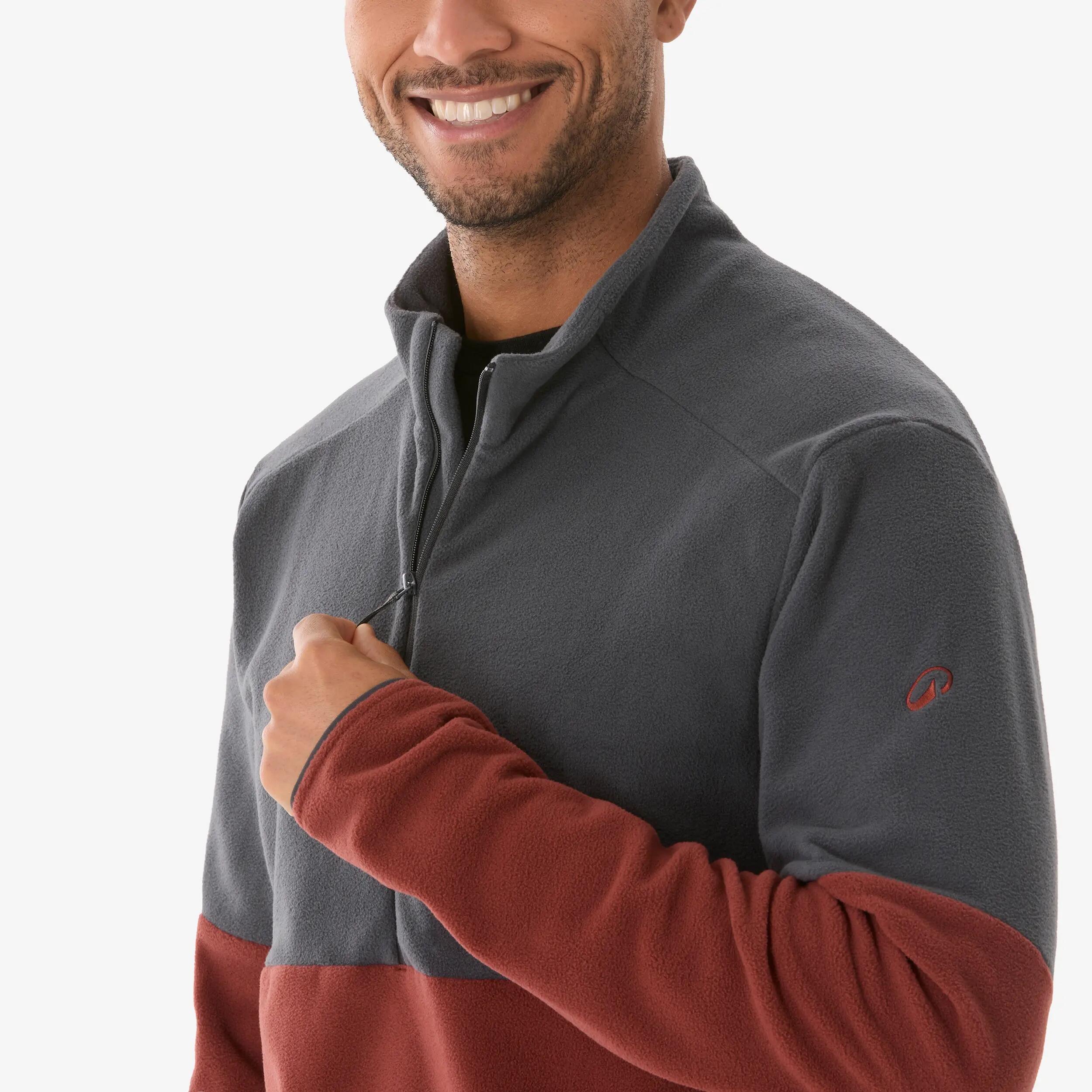Men’s Half-Zip Fleece Hiking Sweater, MH 500 4/4