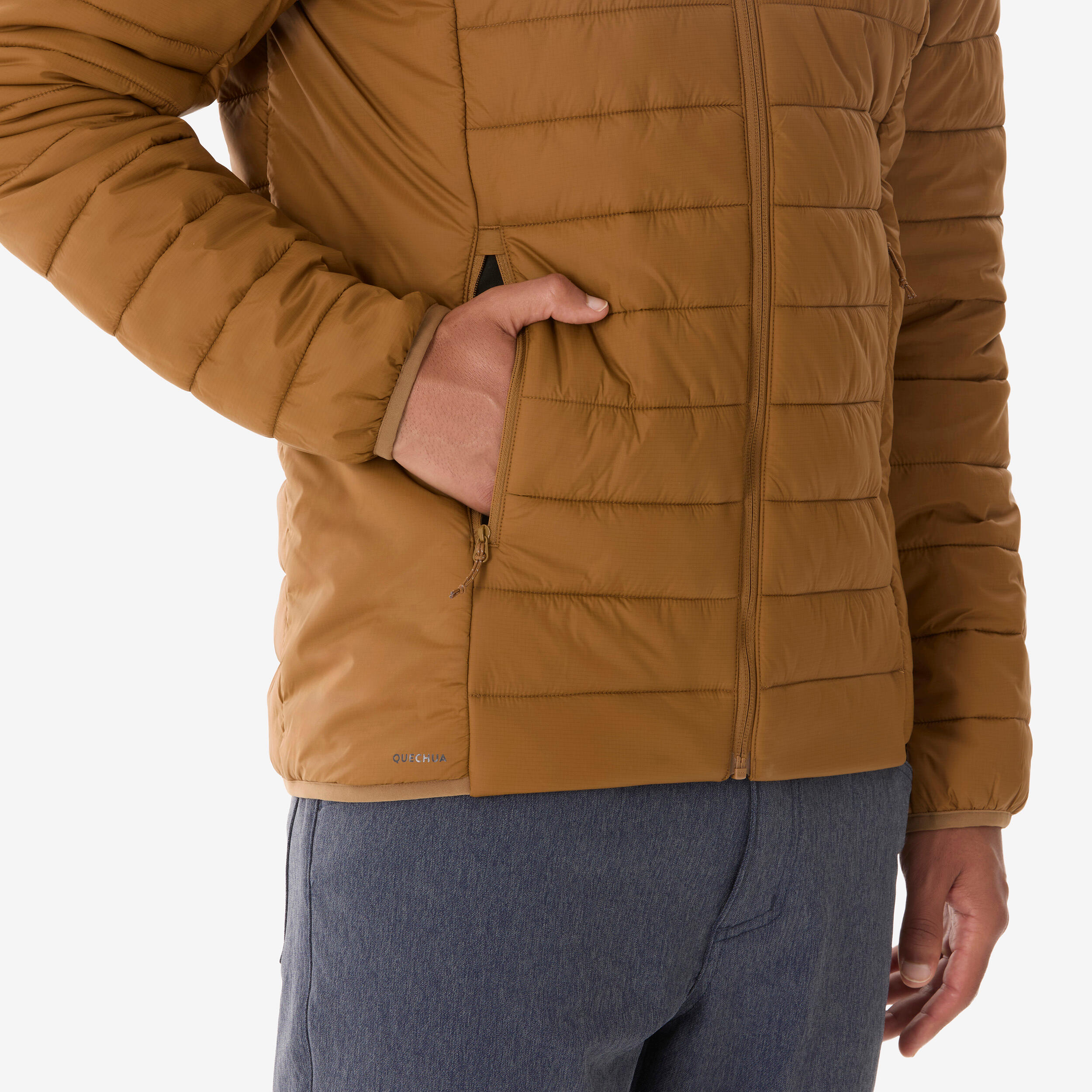 Men’s Down Hiking Jacket, MH 500 6/8